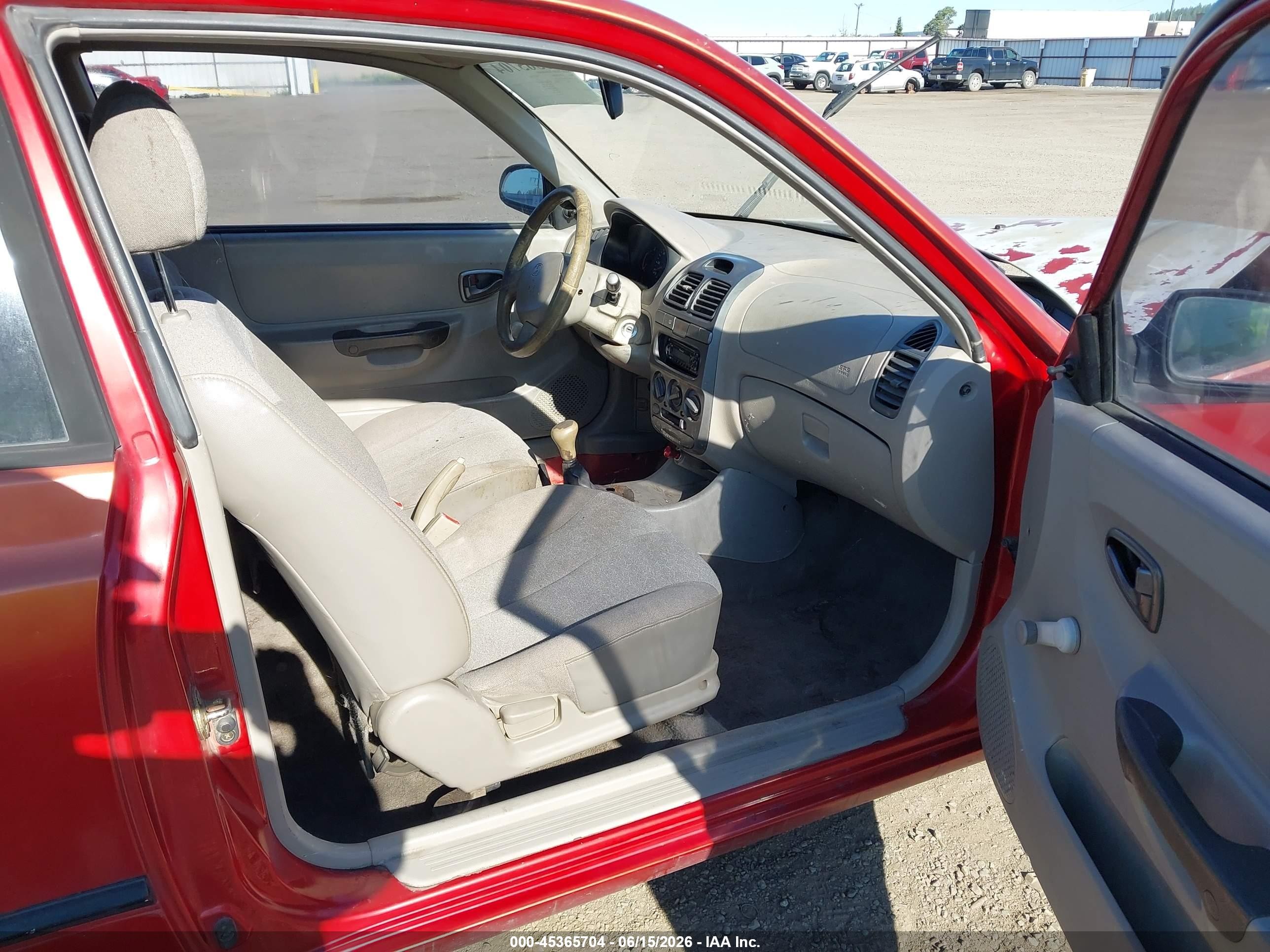 2000 Hyundai Accent L Red vin: KMHCF35GXYU014751