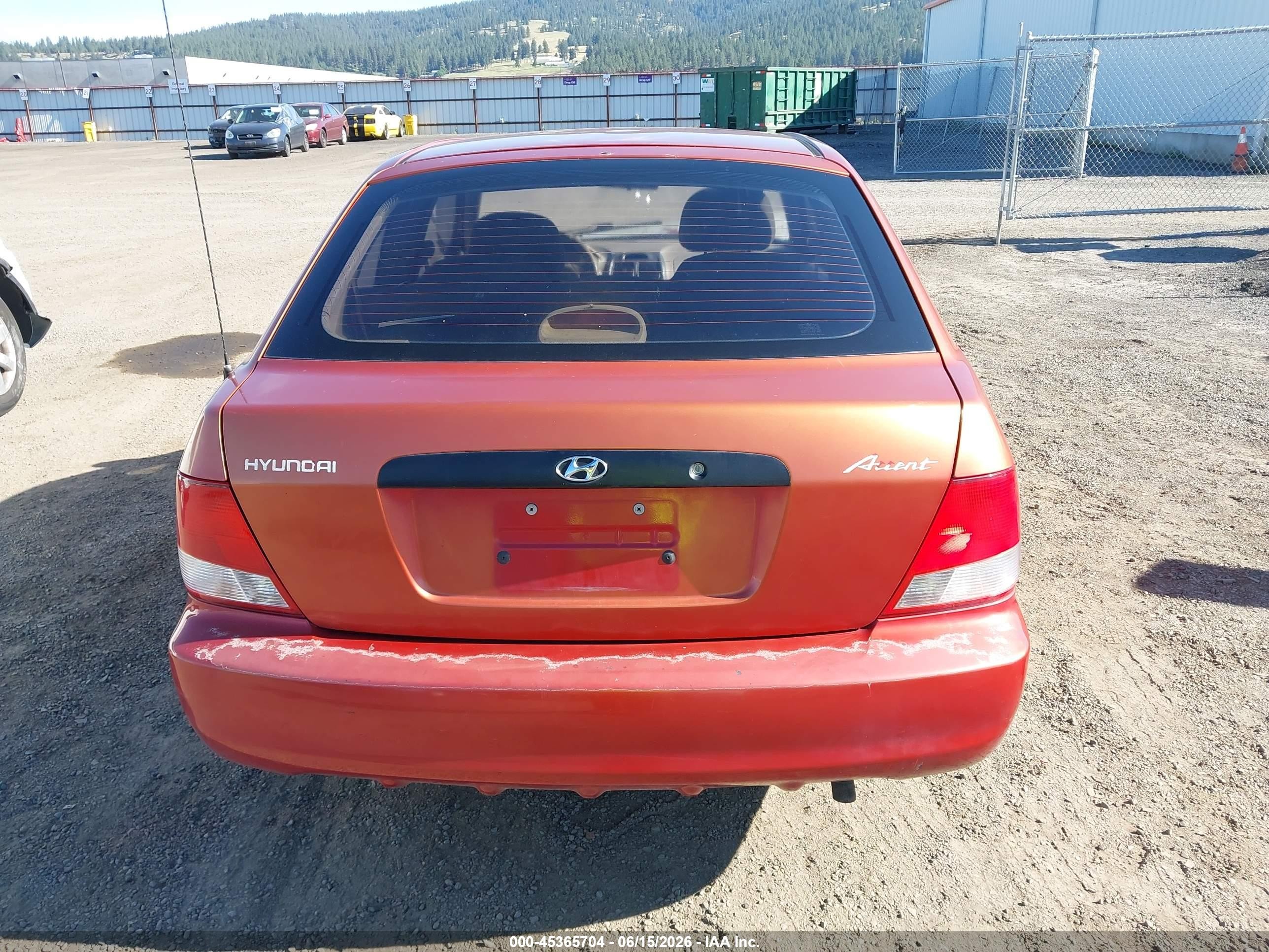 2000 Hyundai Accent L Red vin: KMHCF35GXYU014751