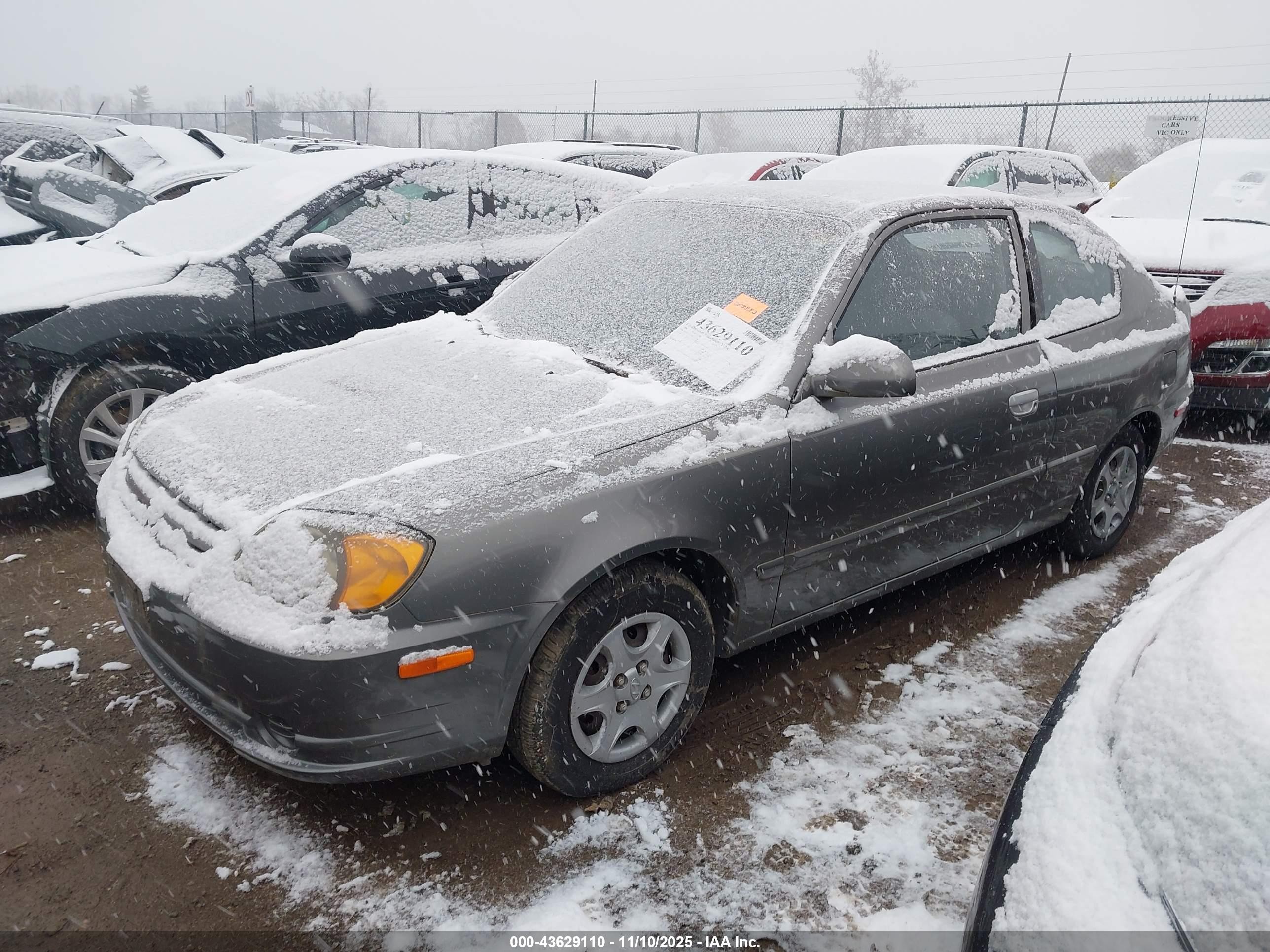 2004 Hyundai Accent Gl/gt Gray vin: KMHCG35C24U315356