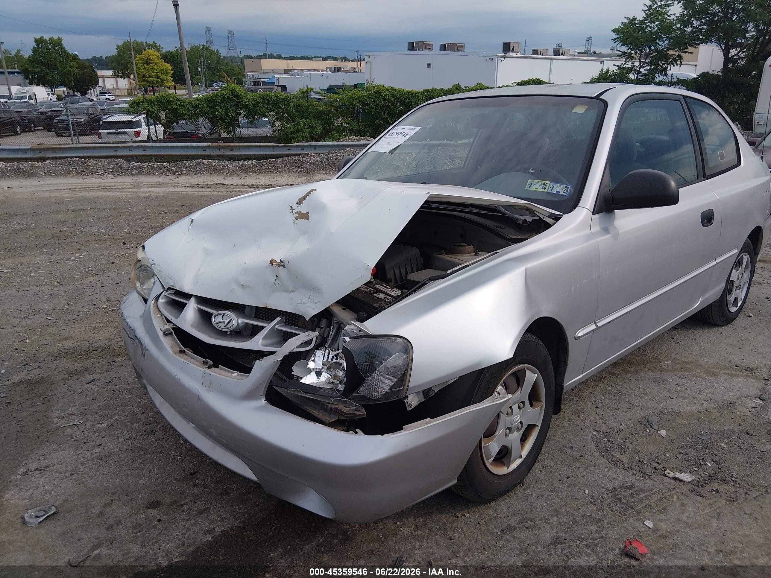 2002 Hyundai Accent Gs Silver vin: KMHCG35C32U190199