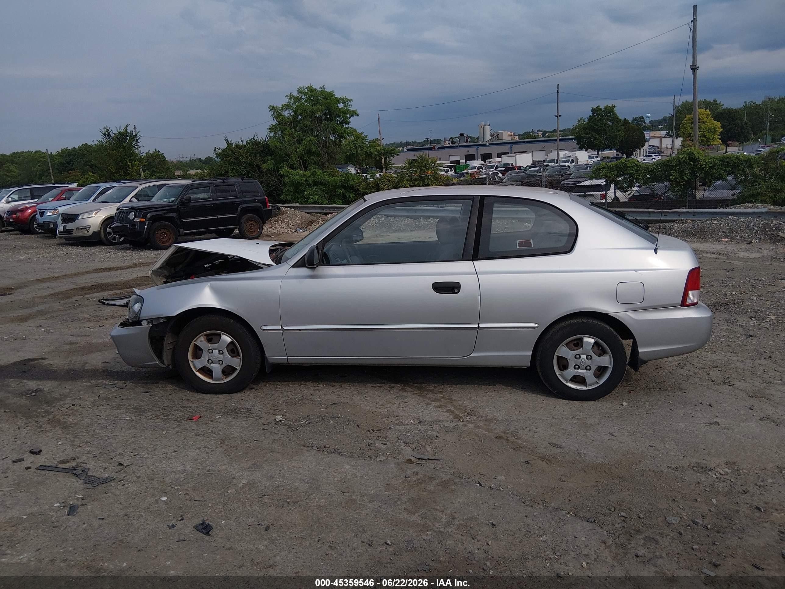 2002 Hyundai Accent Gs Silver vin: KMHCG35C32U190199