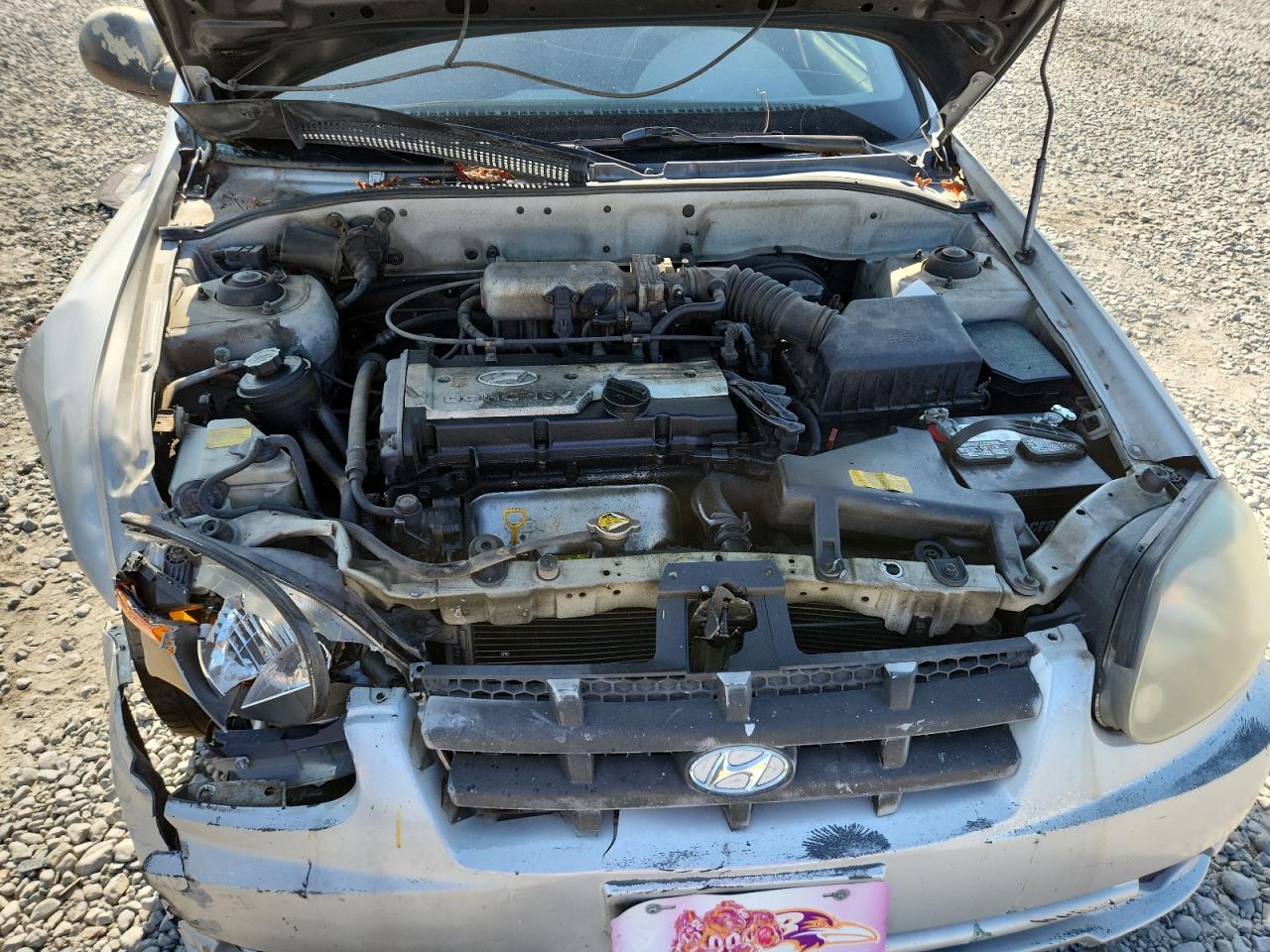 2004 Hyundai Accent Gl Gray vin: KMHCG35C34U300980