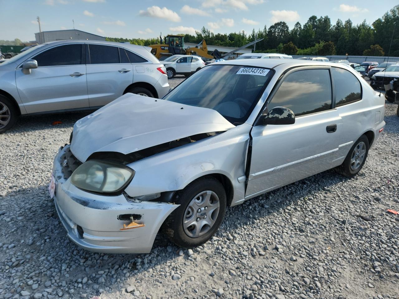 2004 Hyundai Accent Gl Gray vin: KMHCG35C34U300980