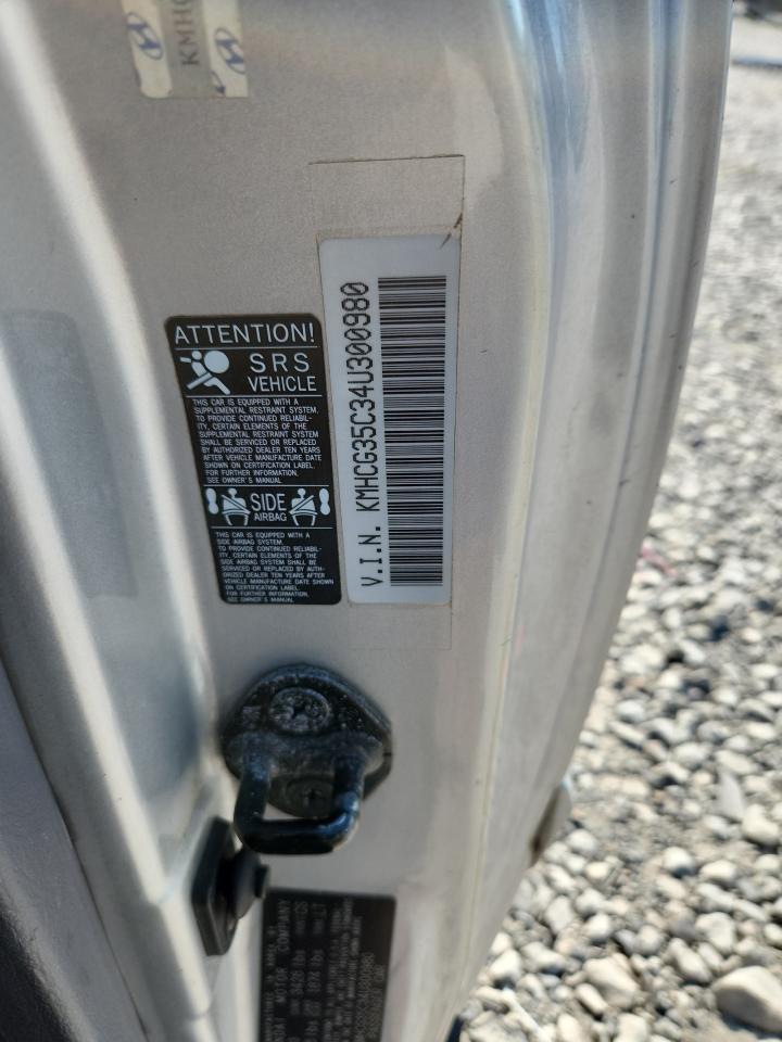 2004 Hyundai Accent Gl Gray vin: KMHCG35C34U300980