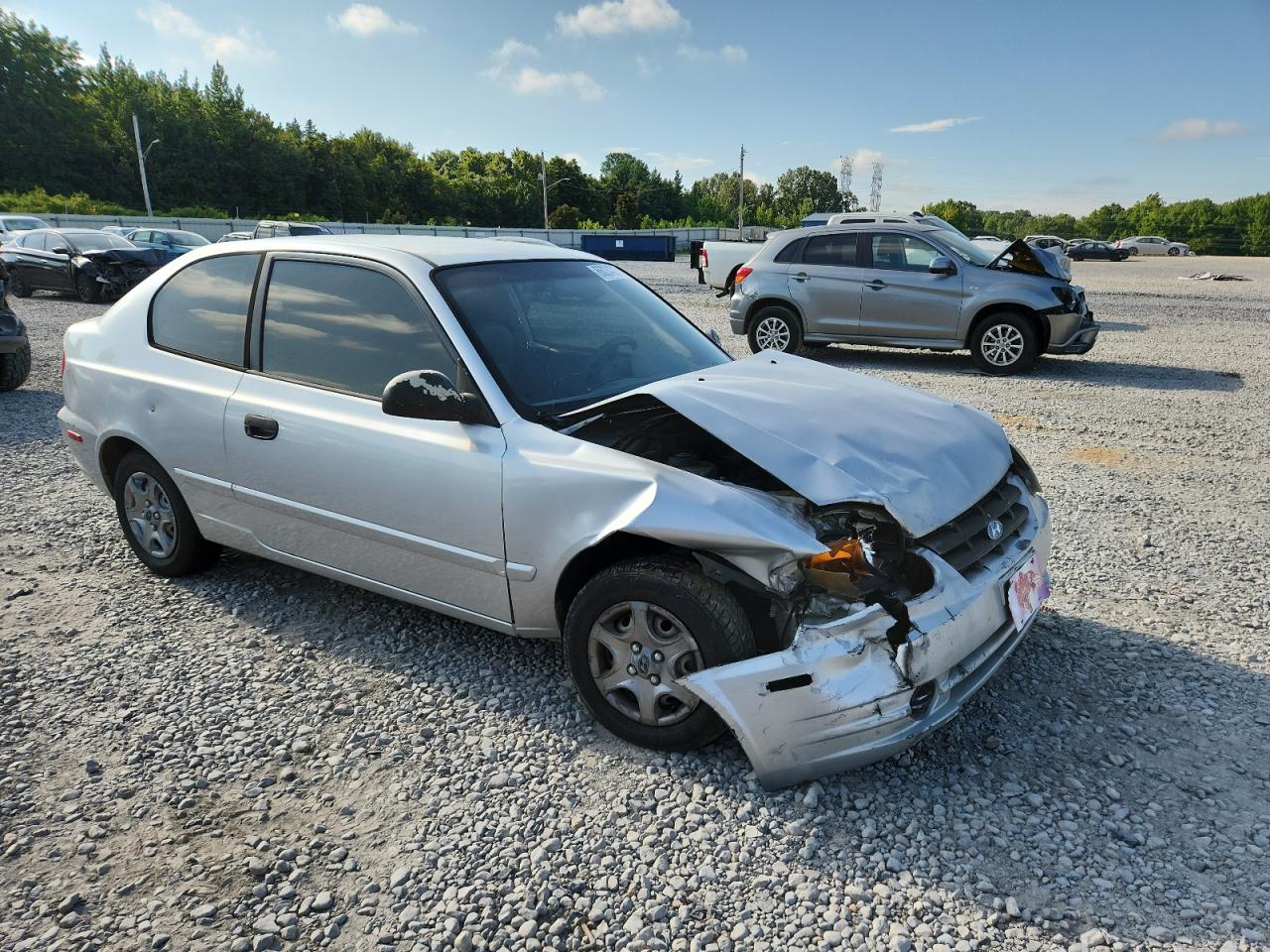 2004 Hyundai Accent Gl Gray vin: KMHCG35C34U300980
