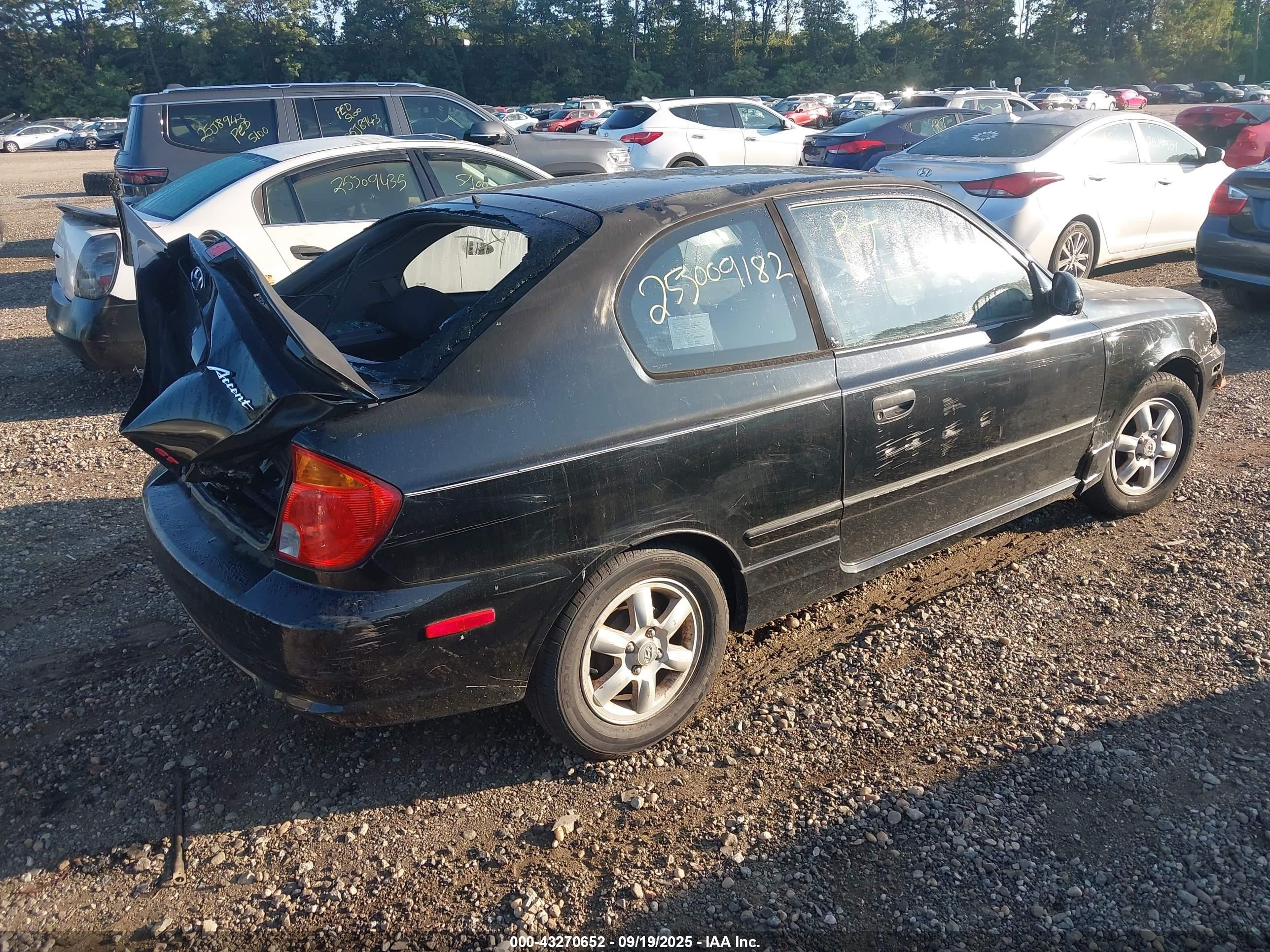 2004 Hyundai Accent Gl/gt Black vin: KMHCG35C44U305301