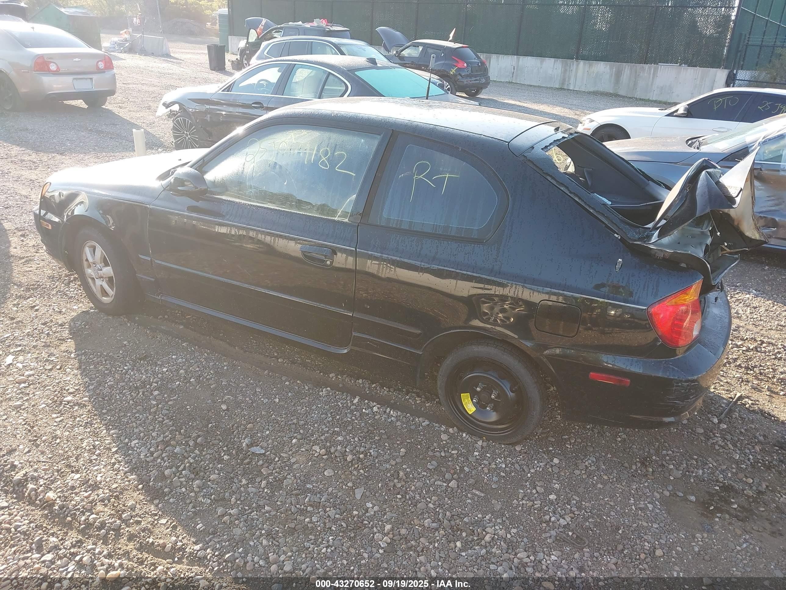 2004 Hyundai Accent Gl/gt Black vin: KMHCG35C44U305301