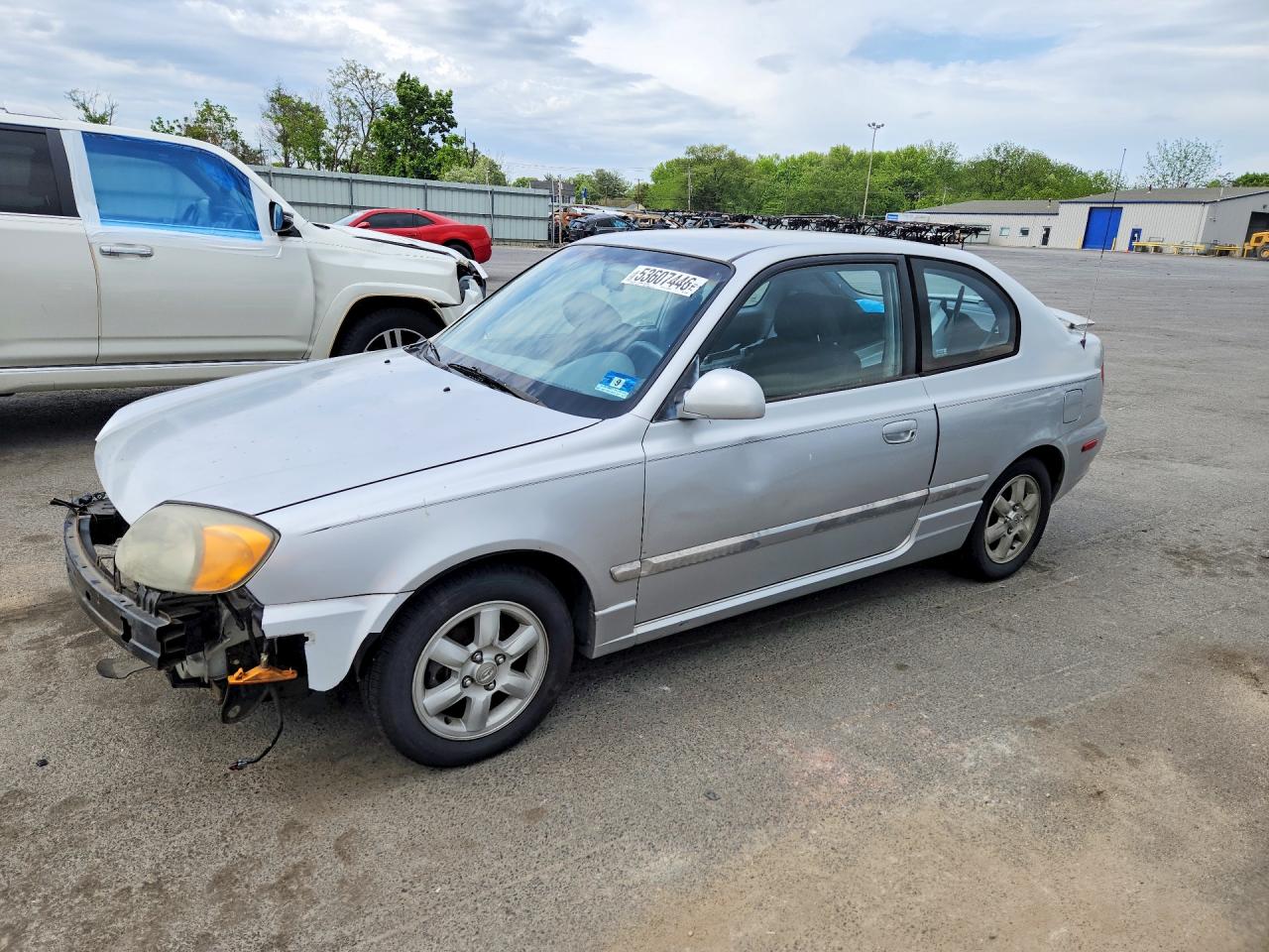 2005 Hyundai Accent Gs Silver vin: KMHCG35C45U350630