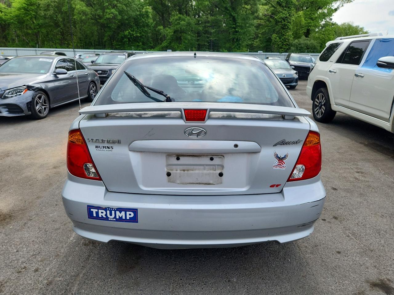 2005 Hyundai Accent Gs Silver vin: KMHCG35C45U350630