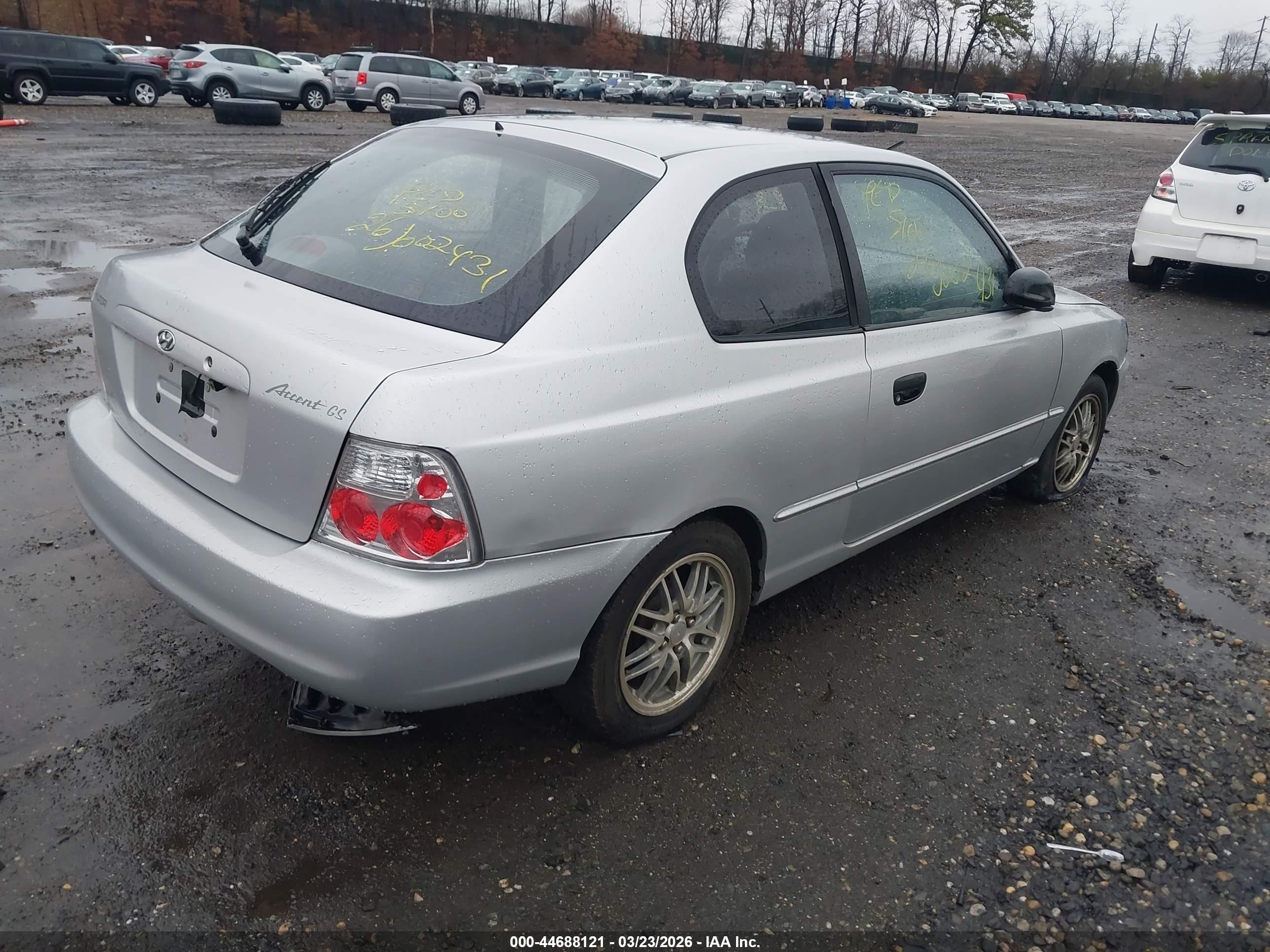 2001 Hyundai Accent Gs Gray vin: KMHCG35C51U140323