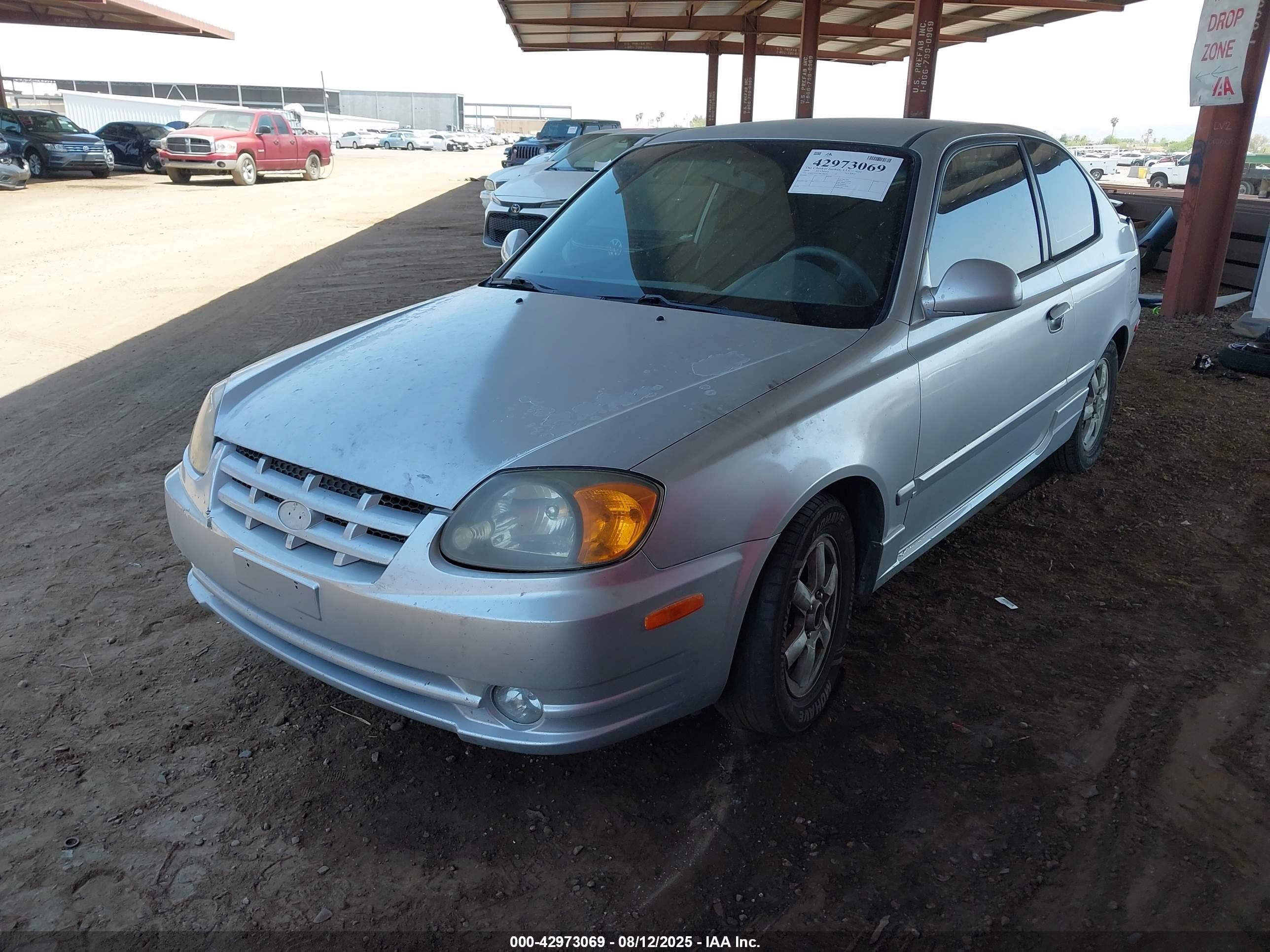 2004 Hyundai Accent Gl/gt Gray vin: KMHCG35C54U284202