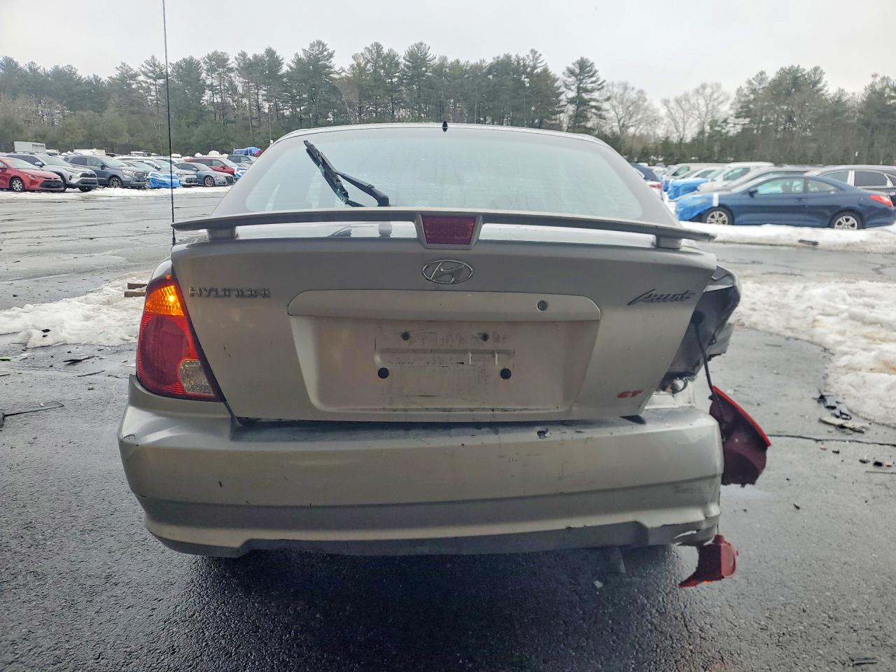 2004 Hyundai Accent Gl Silver vin: KMHCG35C64U279946