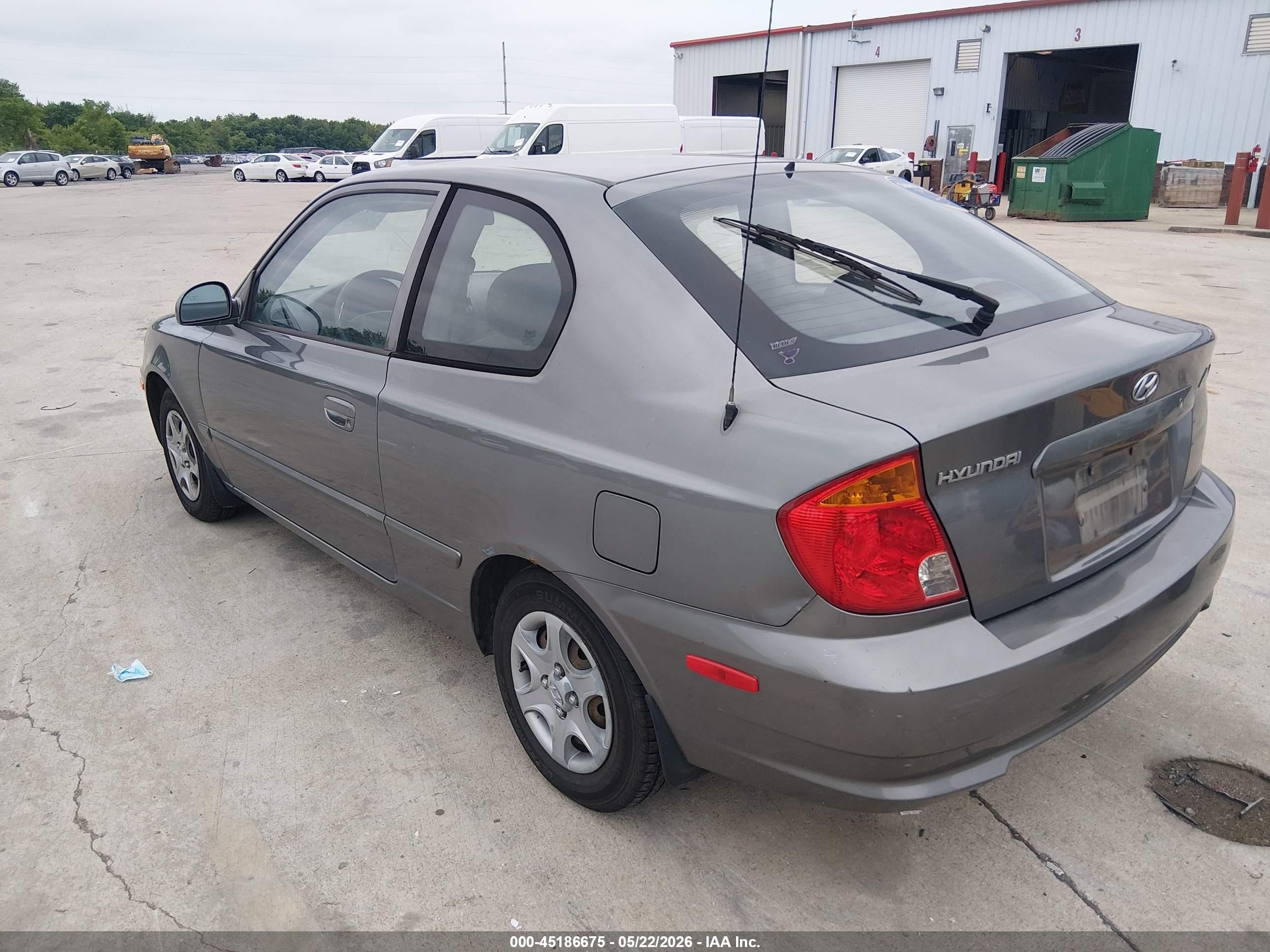 2004 Hyundai Accent Gl/gt Gray vin: KMHCG35C74U318348