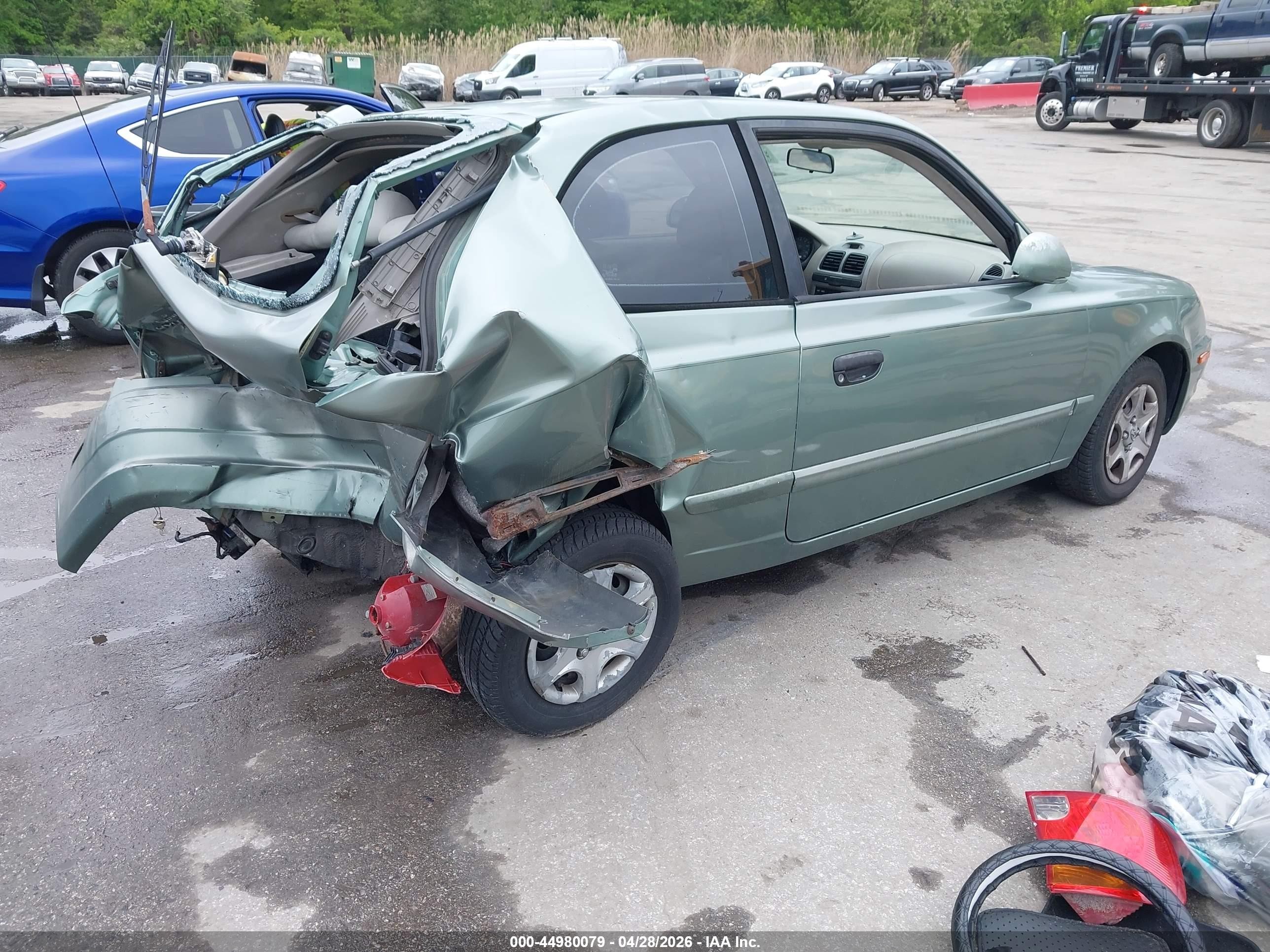 2004 Hyundai Accent Gl/gt Зеленый vin: KMHCG35C74U318527