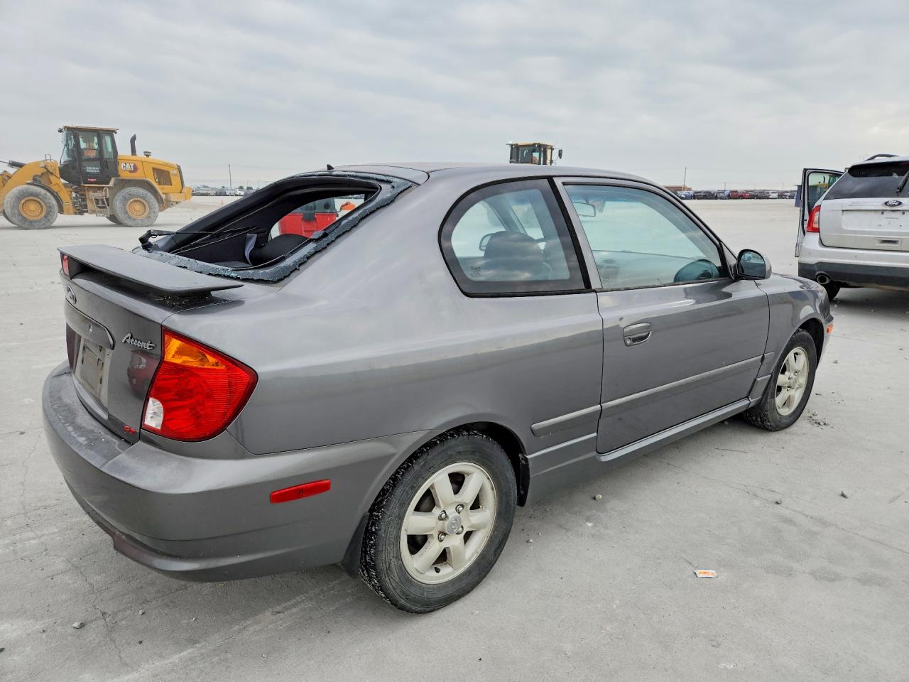 2005 Hyundai Accent Gs Gray vin: KMHCG35C75U322188