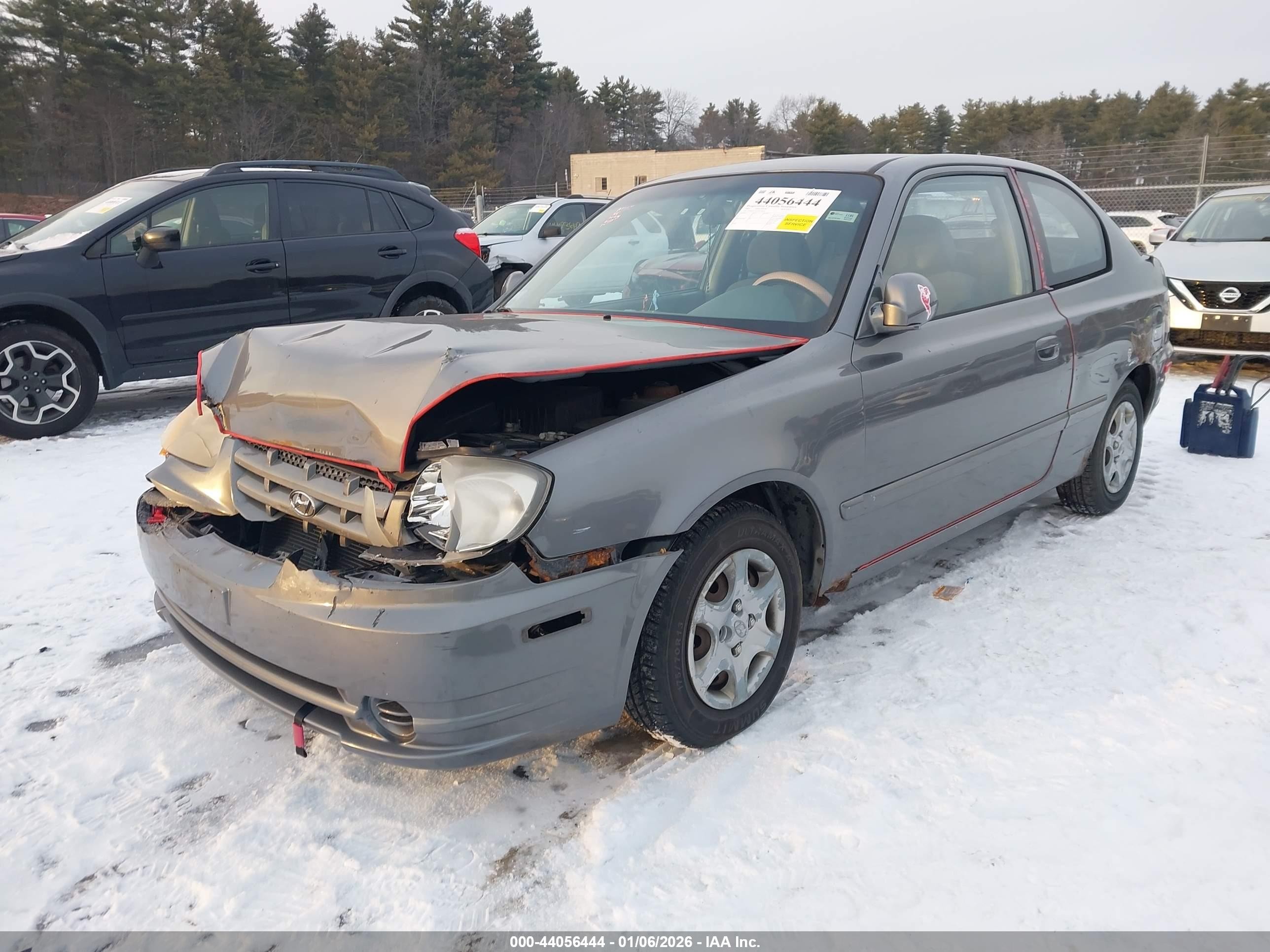 2005 Hyundai Accent Gls/gt Gray vin: KMHCG35C75U348547