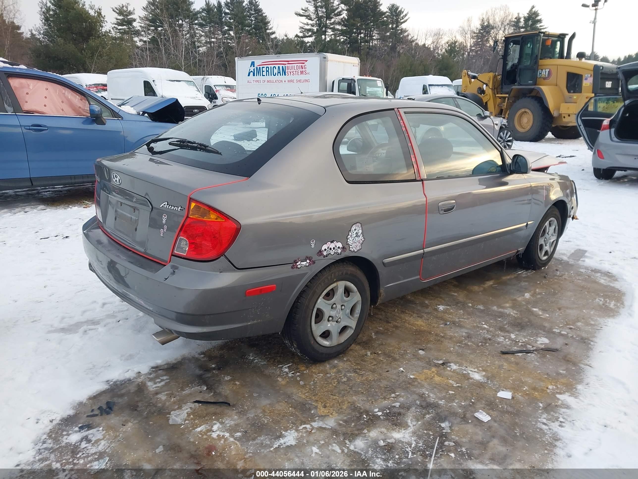 2005 Hyundai Accent Gls/gt Gray vin: KMHCG35C75U348547