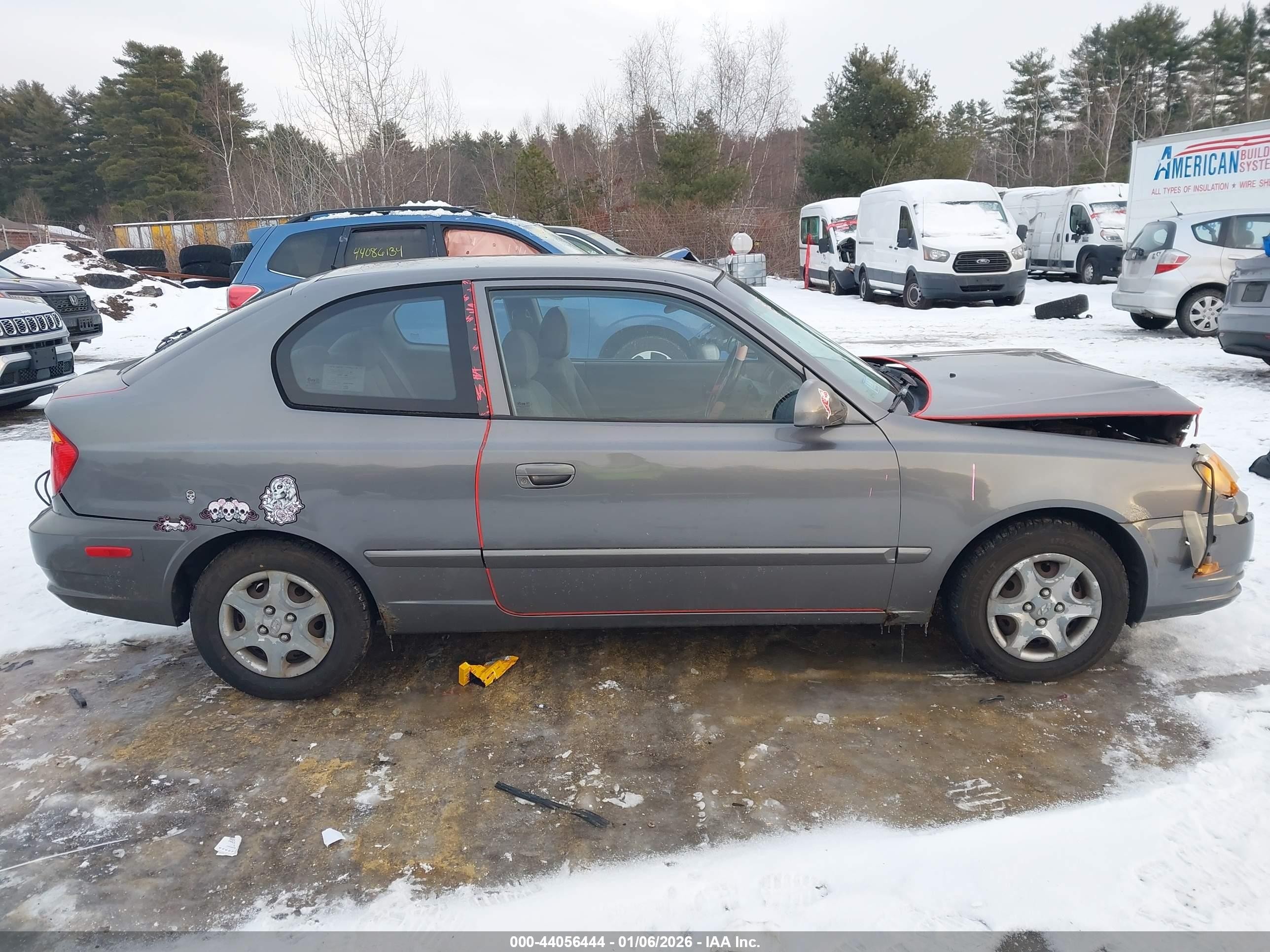 2005 Hyundai Accent Gls/gt Gray vin: KMHCG35C75U348547
