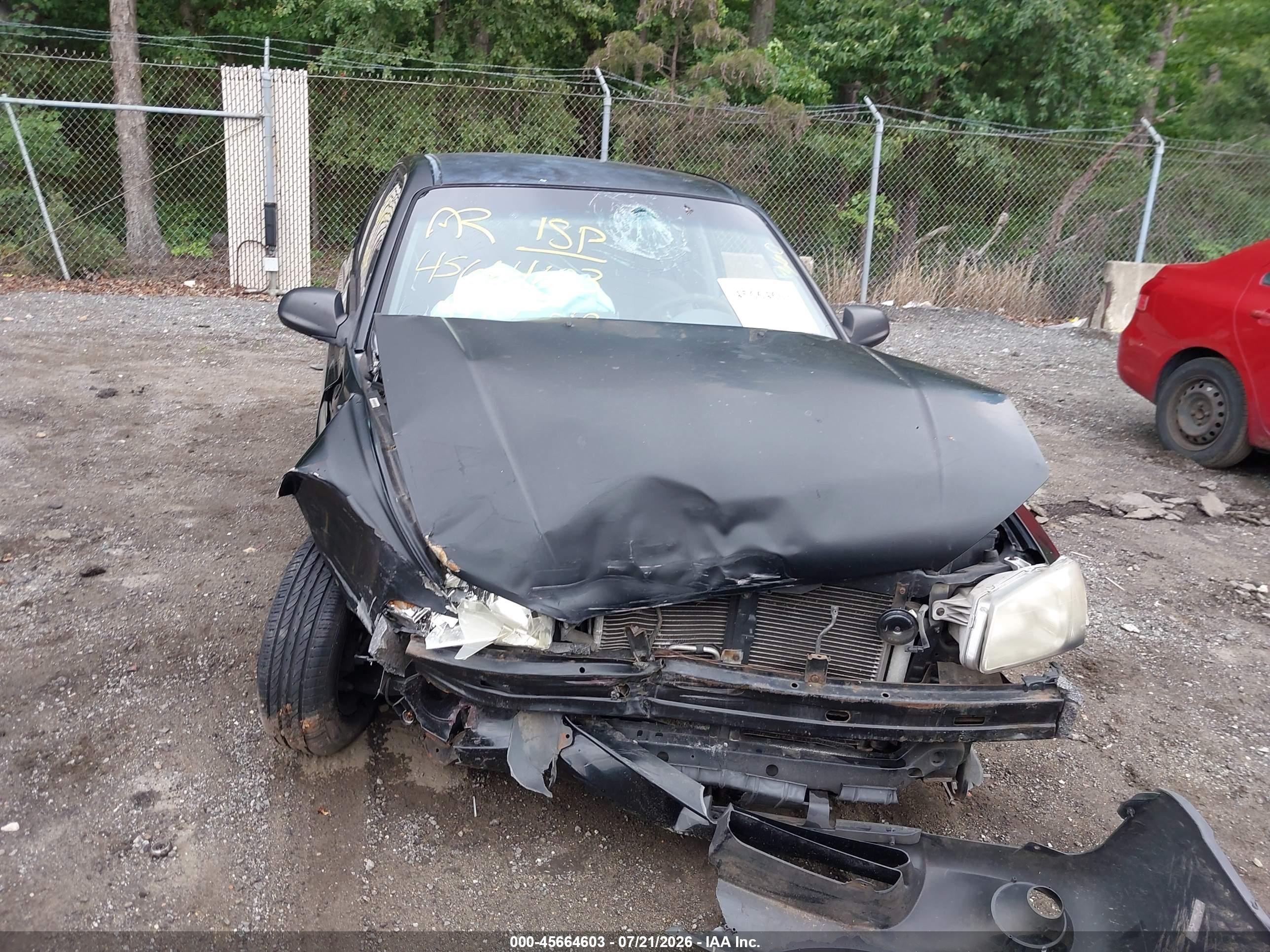 2001 Hyundai Accent Gs Black vin: KMHCG35C81U156404