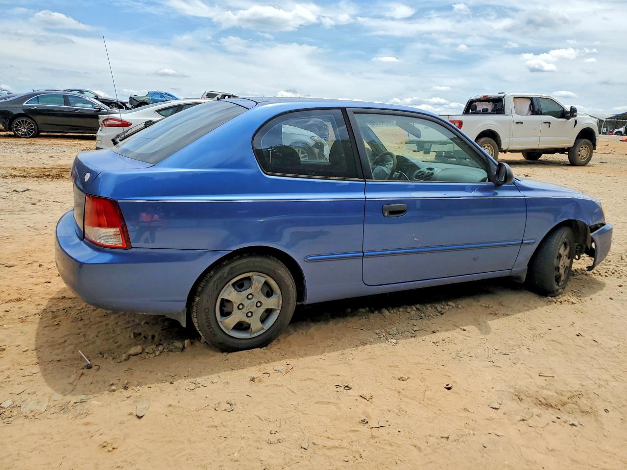 2002 Hyundai Accent Gs Blue vin: KMHCG35C82U210866
