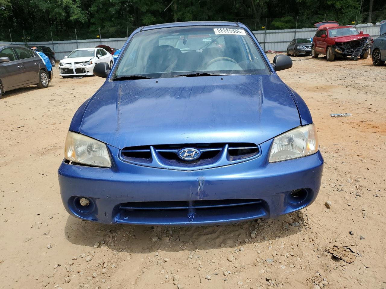 2002 Hyundai Accent Gs Blue vin: KMHCG35C82U210866