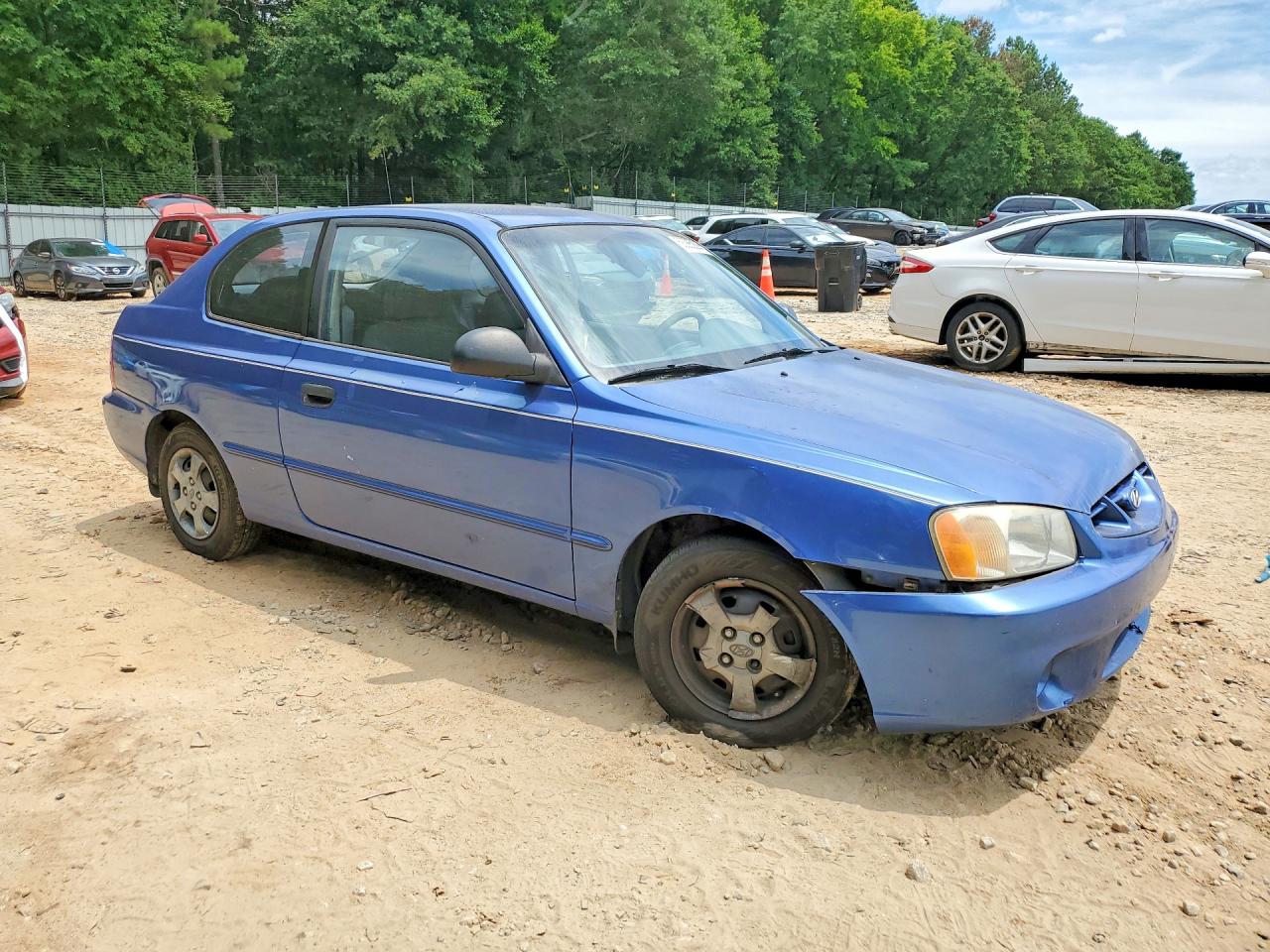 2002 Hyundai Accent Gs Blue vin: KMHCG35C82U210866