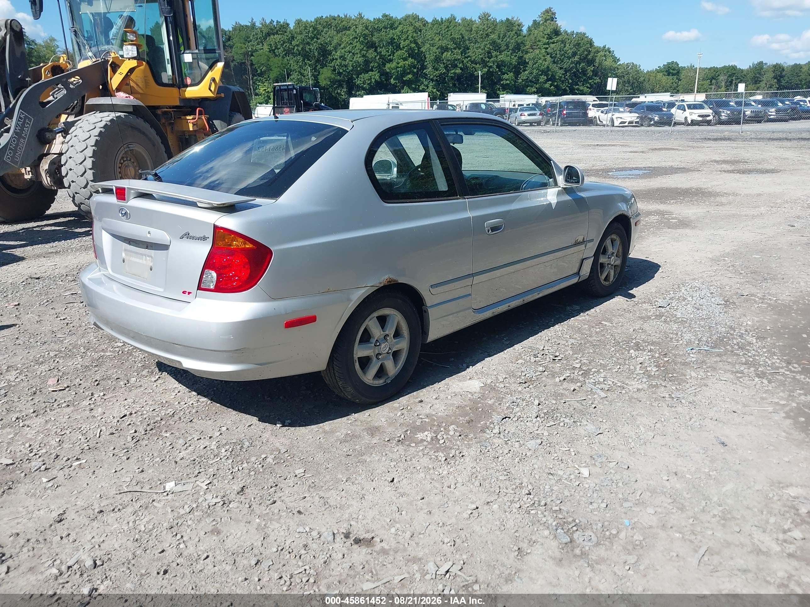 2005 Hyundai Accent Gls/gt Silver vin: KMHCG35C85U340103
