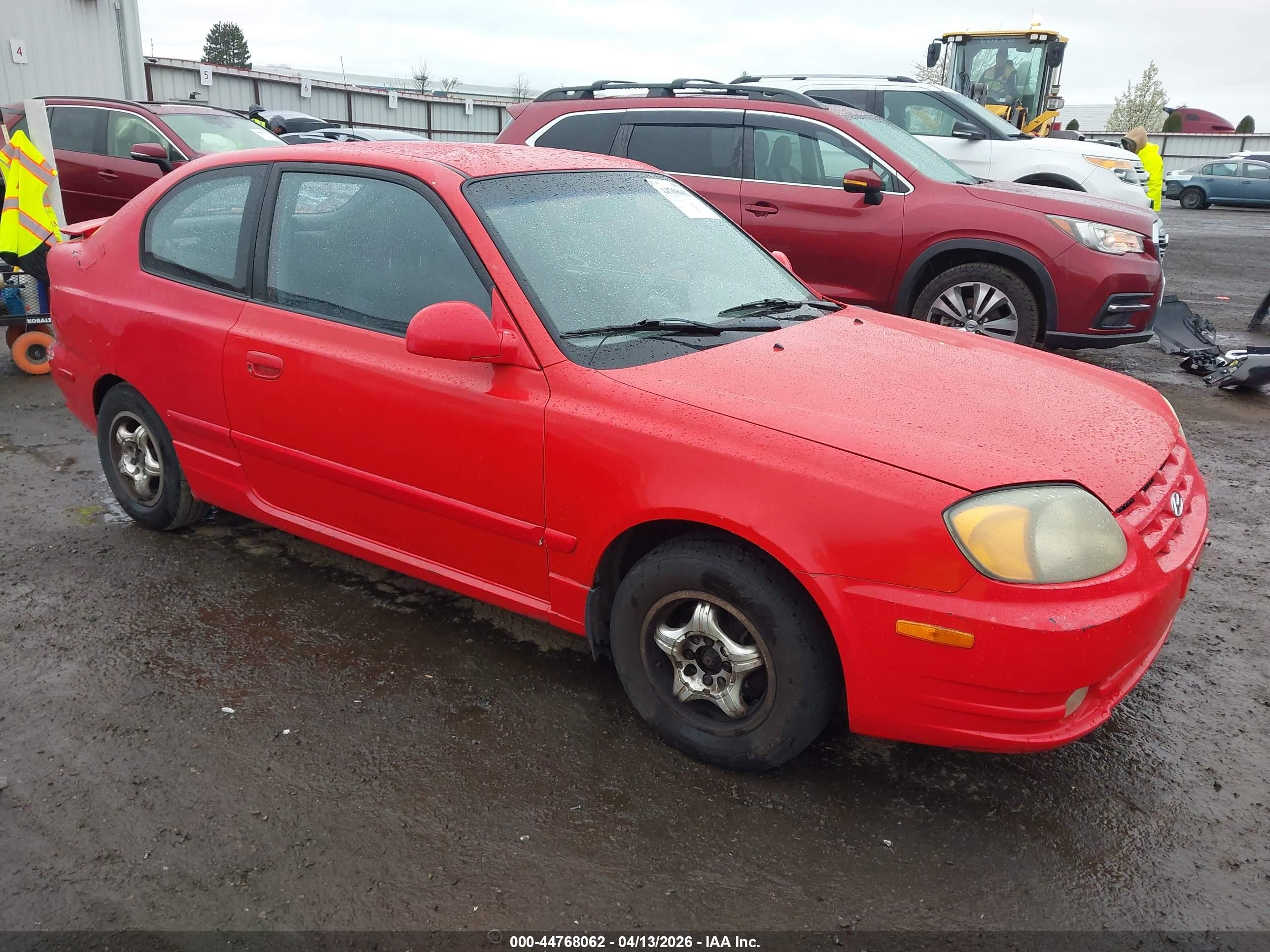 2004 Hyundai Accent Gl/gt Red vin: KMHCG35CX4U280050