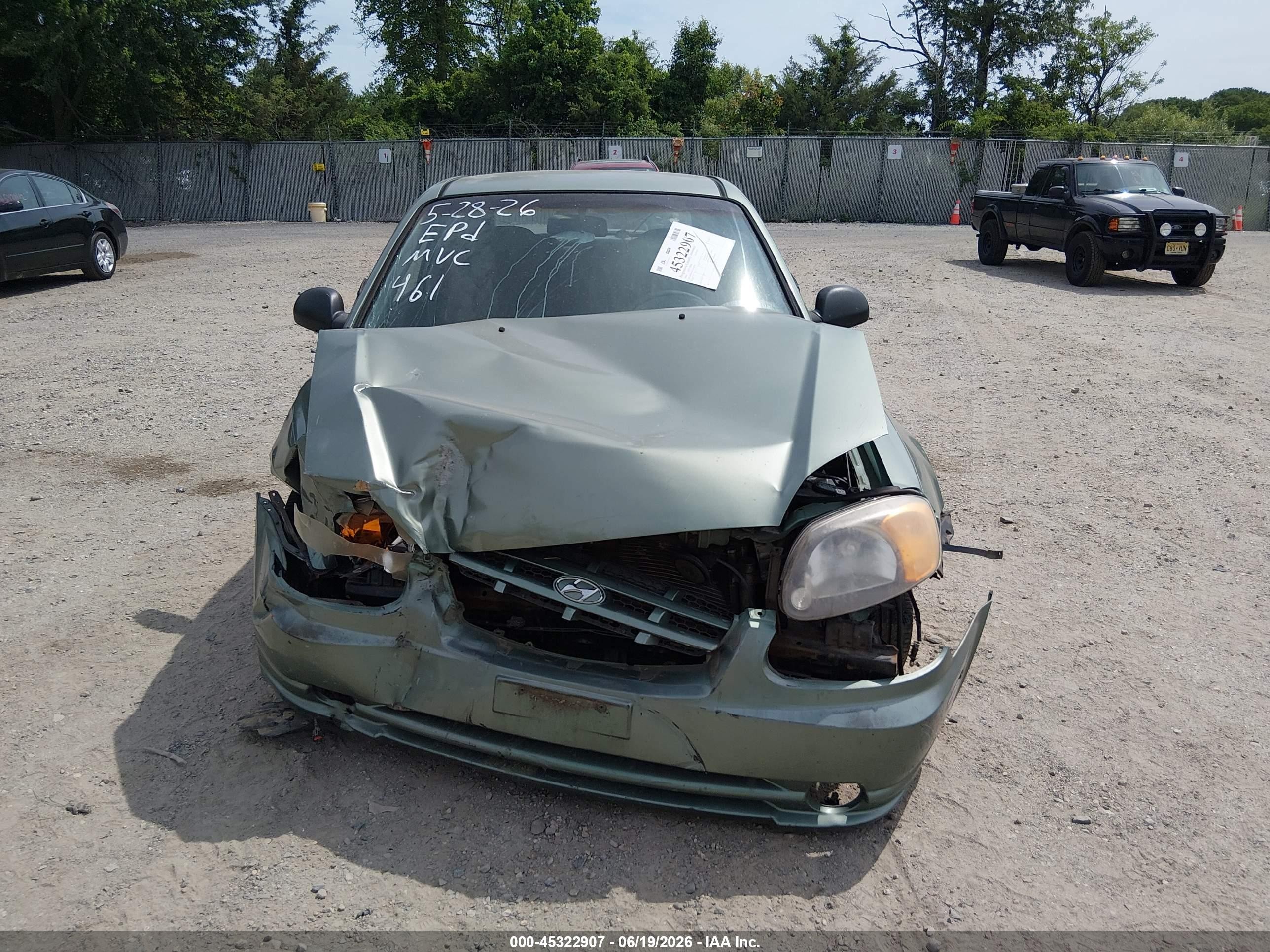 2004 Hyundai Accent Gl/gt Green vin: KMHCG35CX4U289721