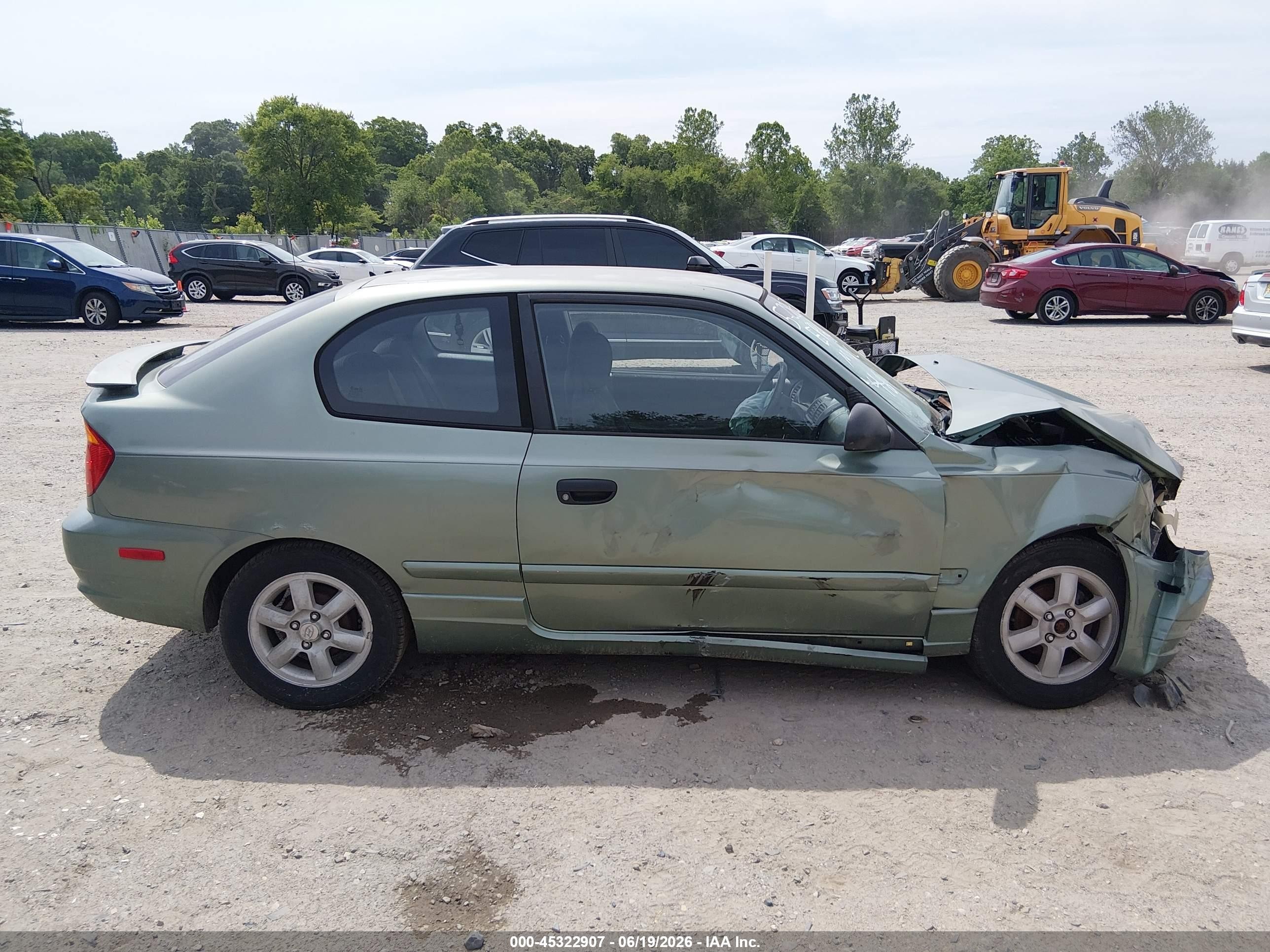 2004 Hyundai Accent Gl/gt Green vin: KMHCG35CX4U289721