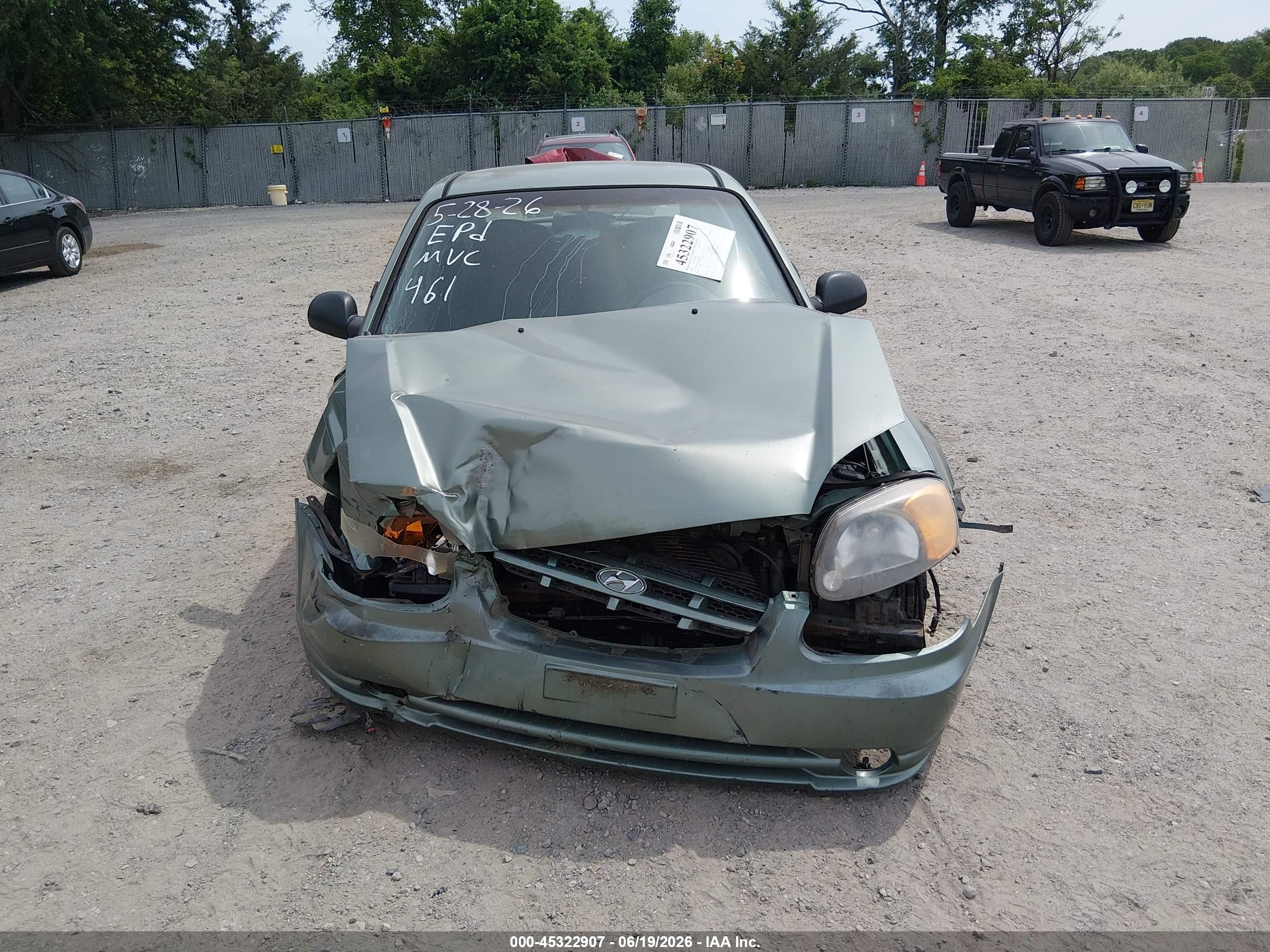2004 Hyundai Accent Gl/gt Green vin: KMHCG35CX4U289721