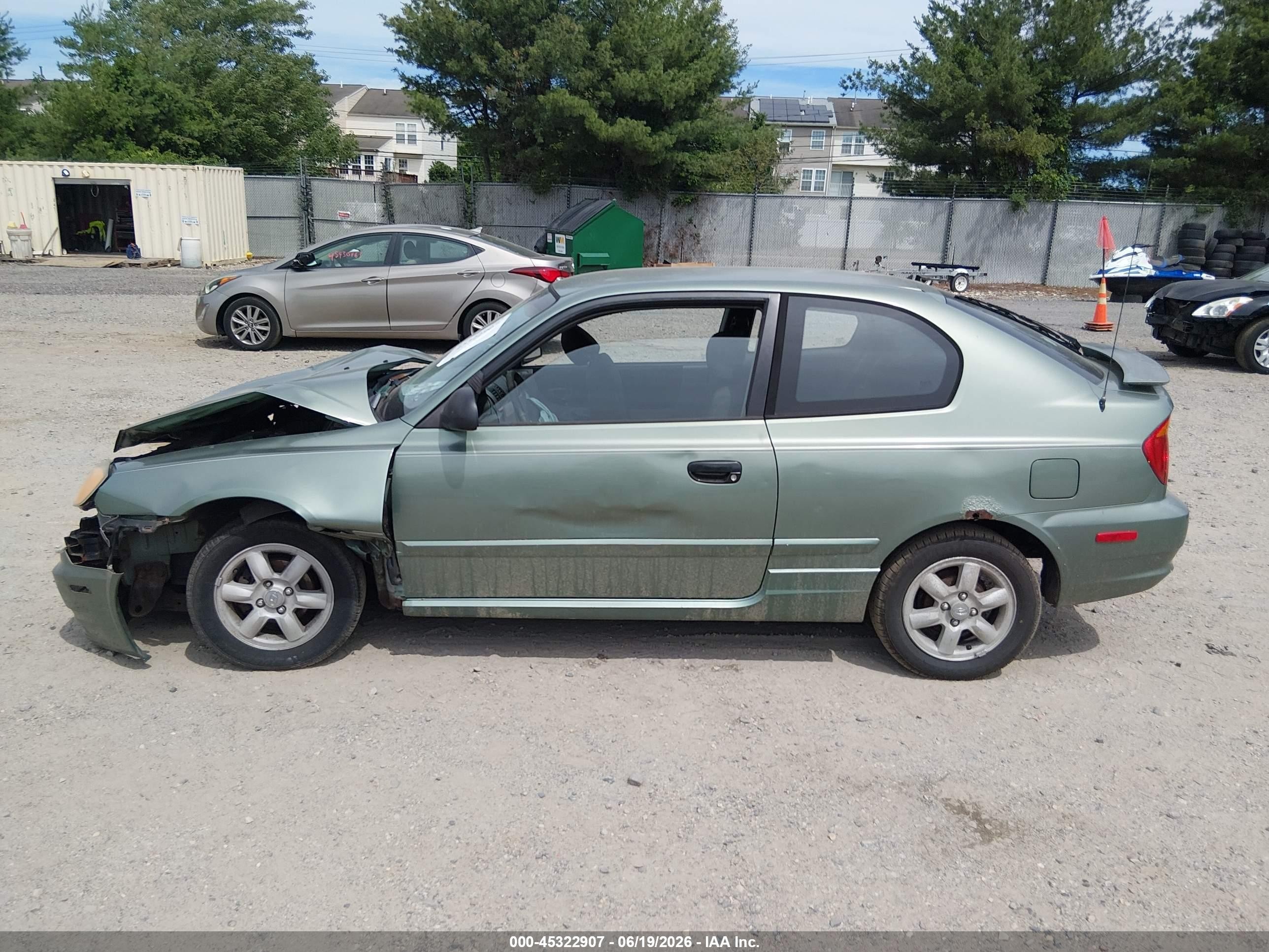 2004 Hyundai Accent Gl/gt Green vin: KMHCG35CX4U289721