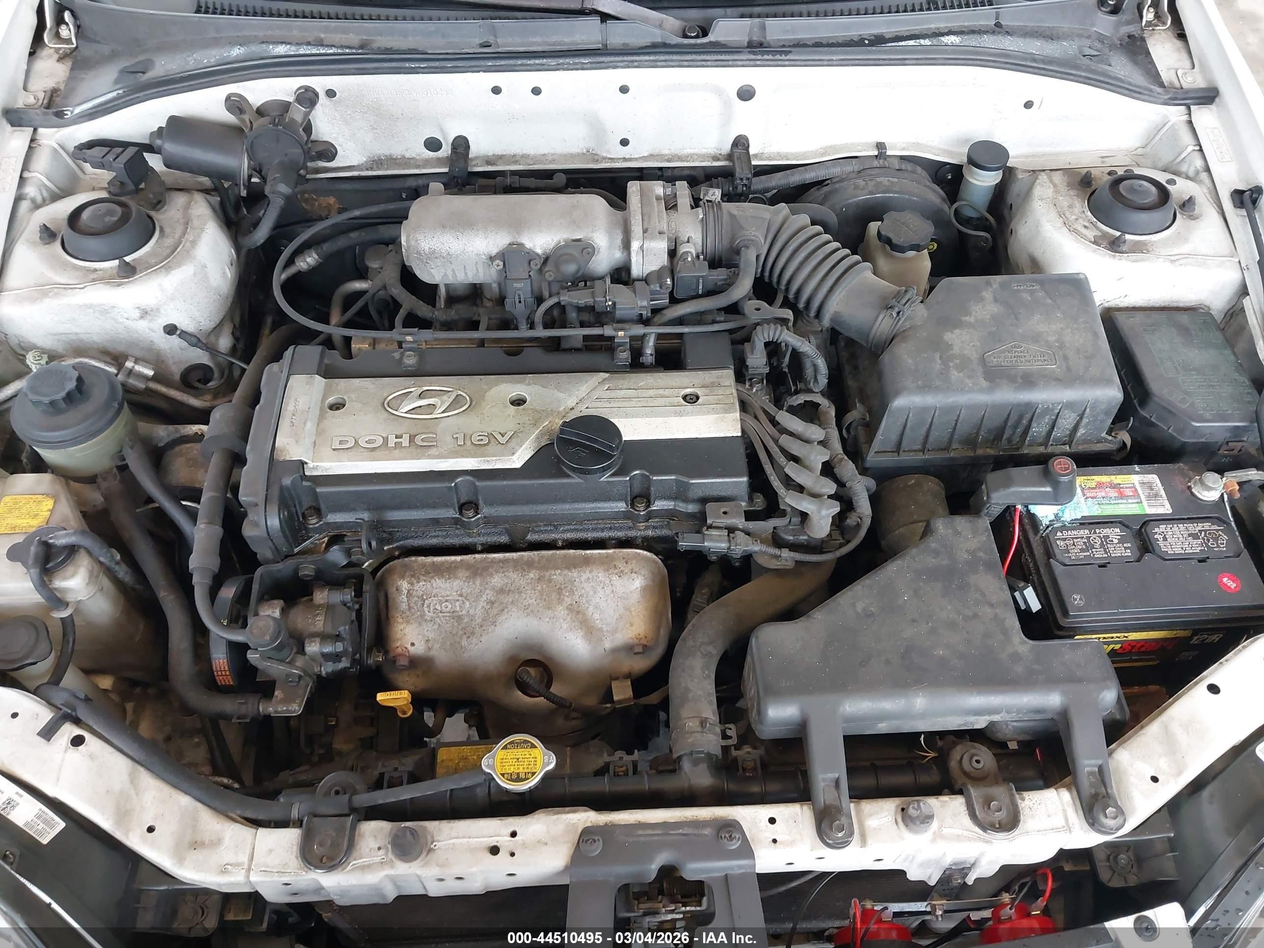 2004 Hyundai Accent Gl/gt White vin: KMHCG35CX4U310258
