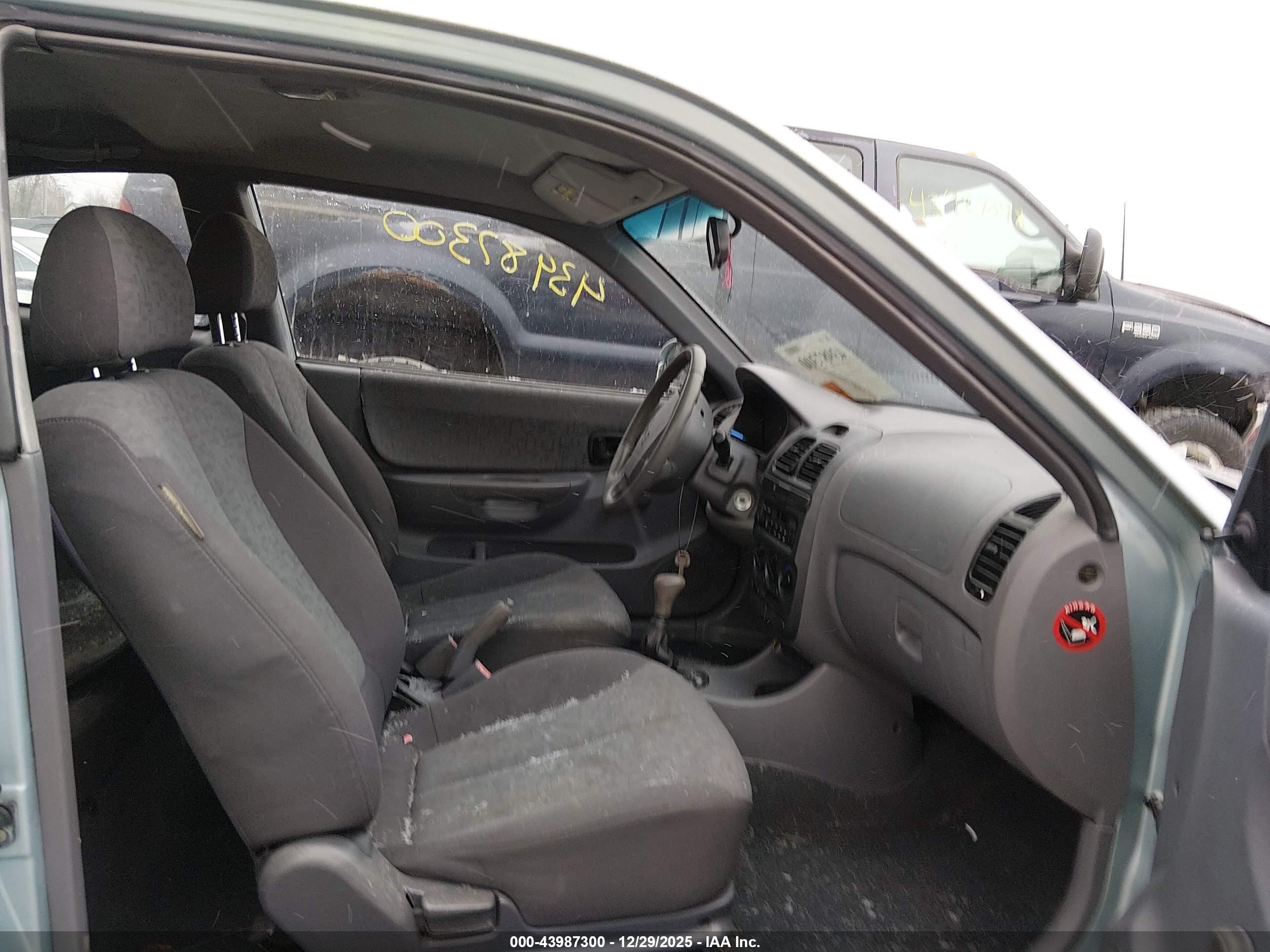 2005 Hyundai Accent Gls/gt Light Blue vin: KMHCG35CX5U341186