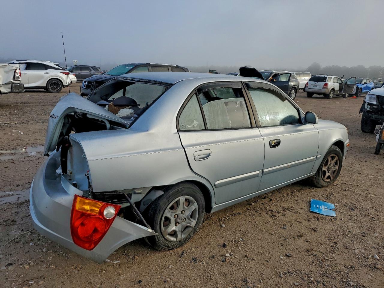 2004 Hyundai Accent Gl Blue vin: KMHCG45C04U529638