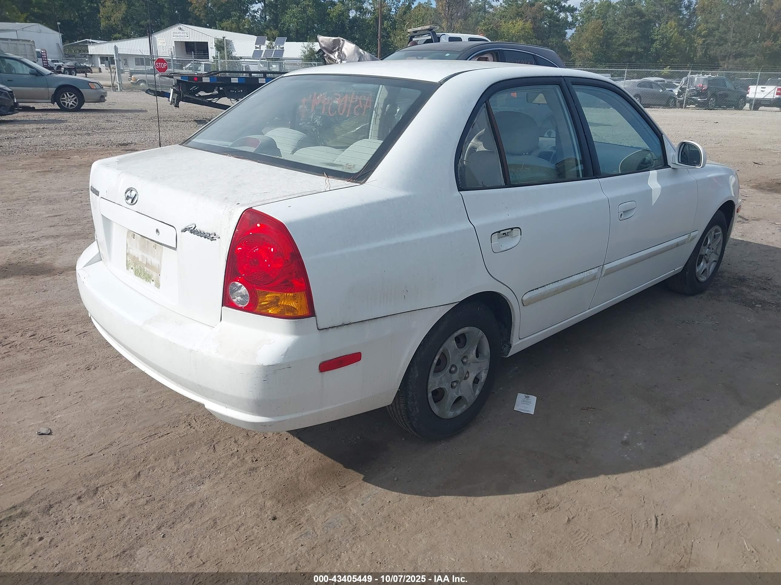 2004 Hyundai Accent Gl White vin: KMHCG45C04U553583