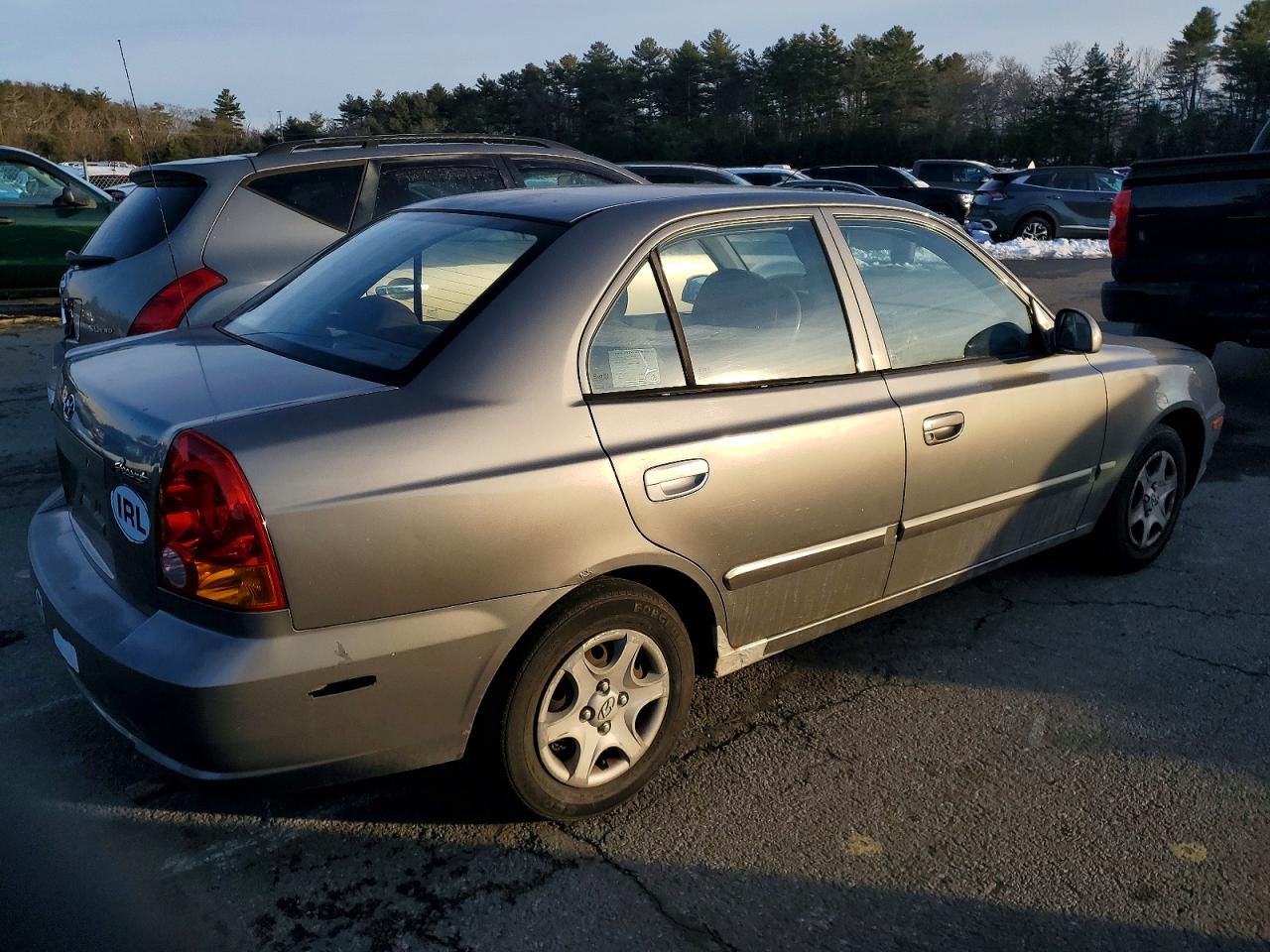 2004 Hyundai Accent Gl Серый vin: KMHCG45C14U513691
