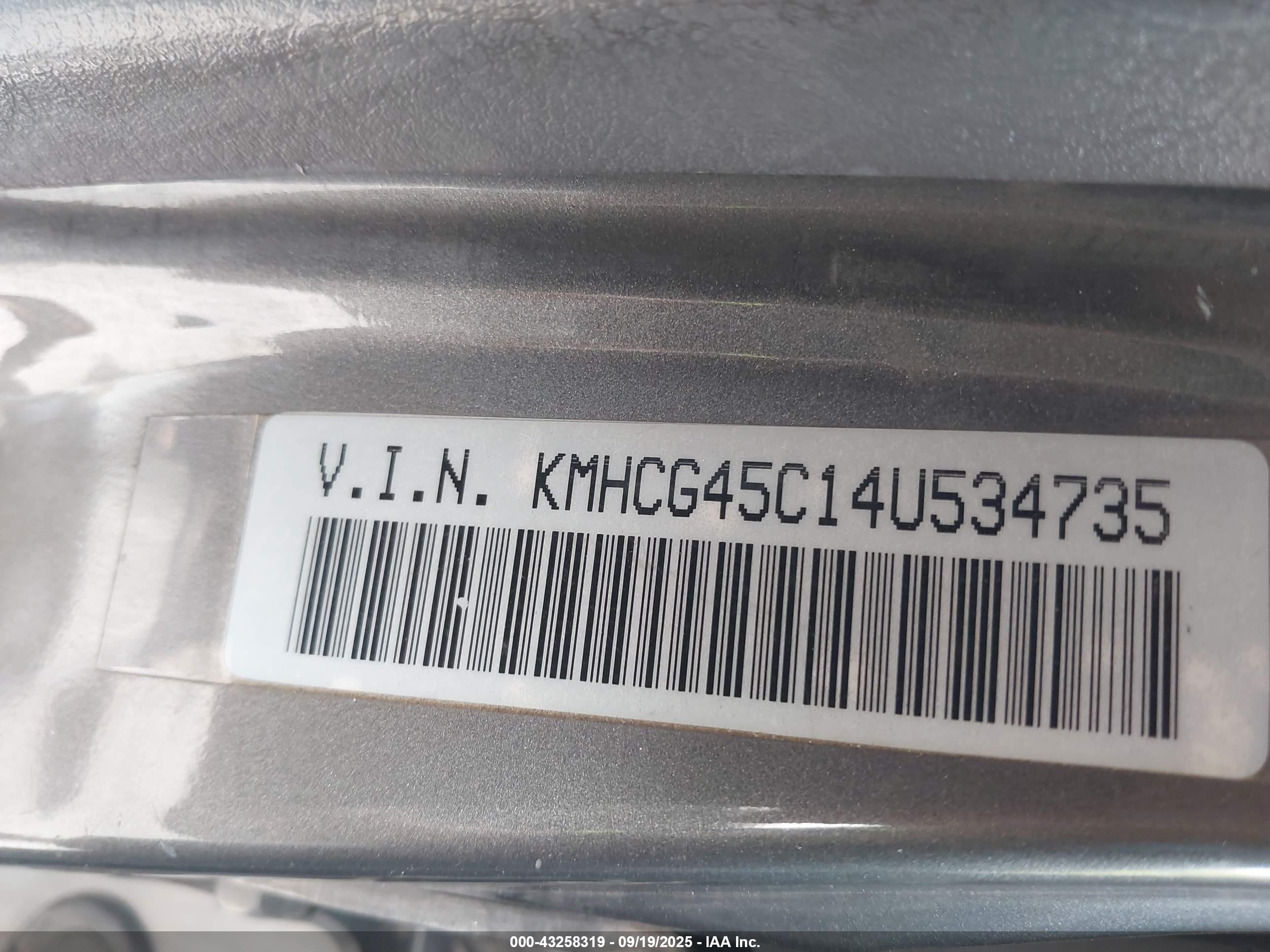 2004 Hyundai Accent Gl Gray vin: KMHCG45C14U534735