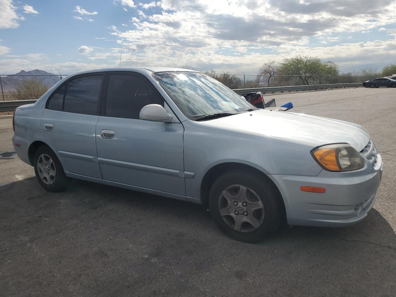2004 Hyundai Accent Gl Blue vin: KMHCG45C14U548344