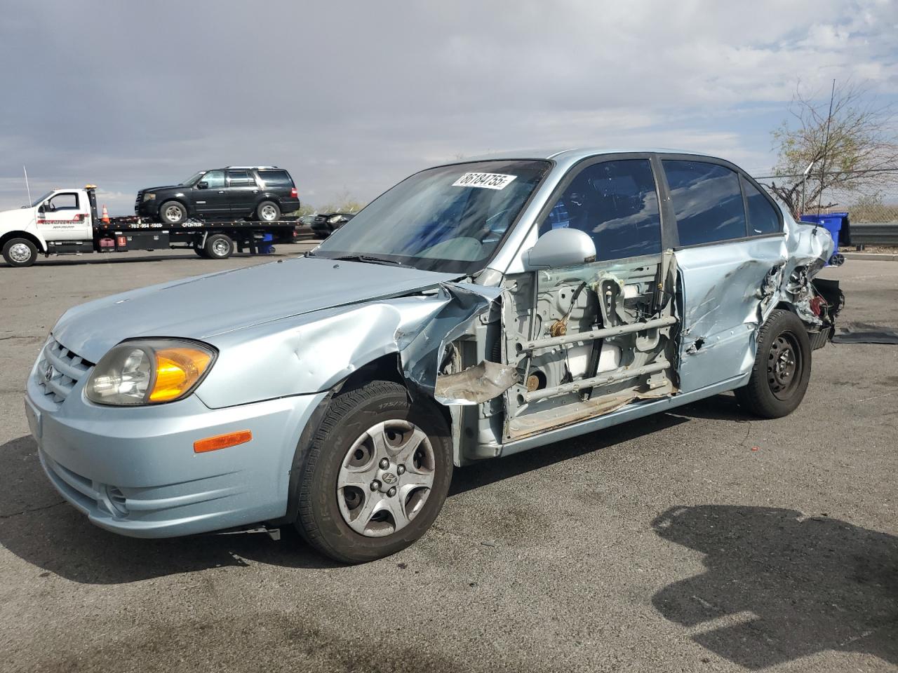 2004 Hyundai Accent Gl Blue vin: KMHCG45C14U548344