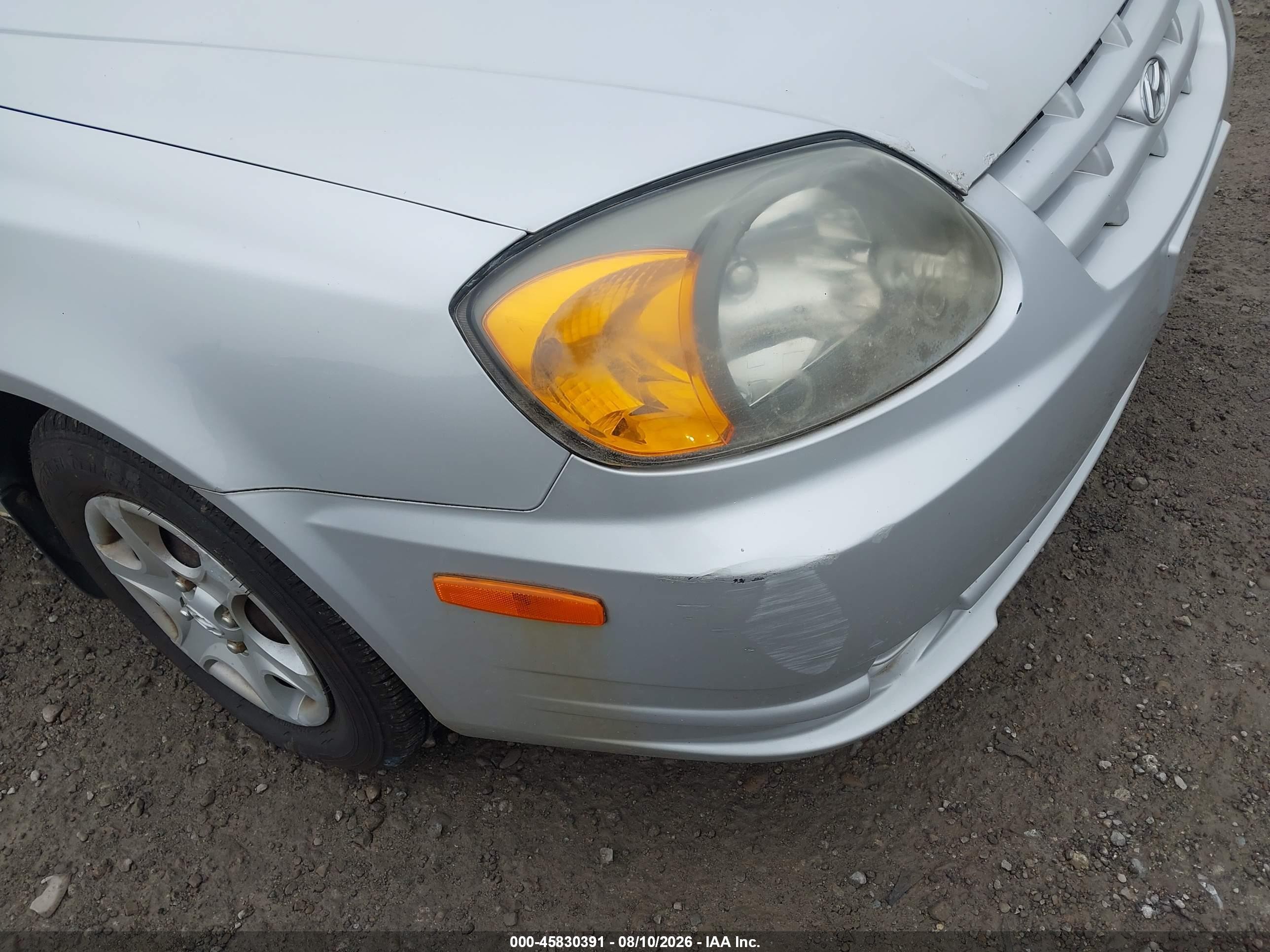 2005 Hyundai Accent Gls Silver vin: KMHCG45C15U659039