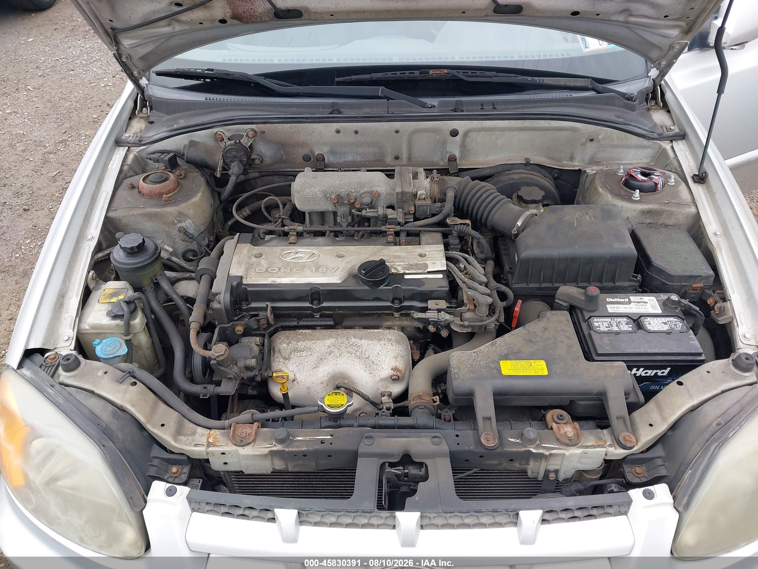 2005 Hyundai Accent Gls Silver vin: KMHCG45C15U659039