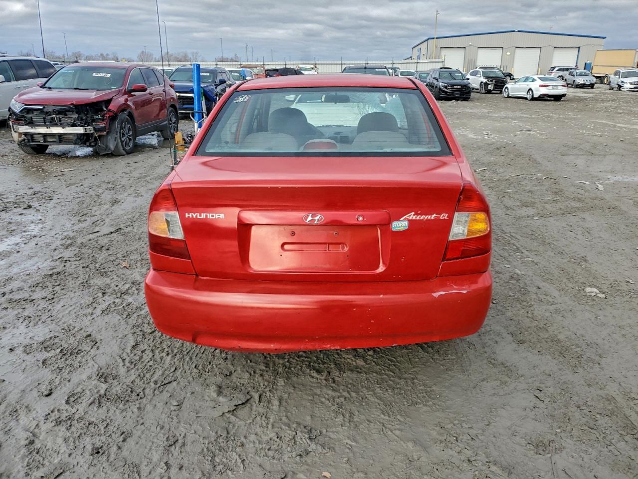 2001 Hyundai Accent Gl Red vin: KMHCG45C31U228941