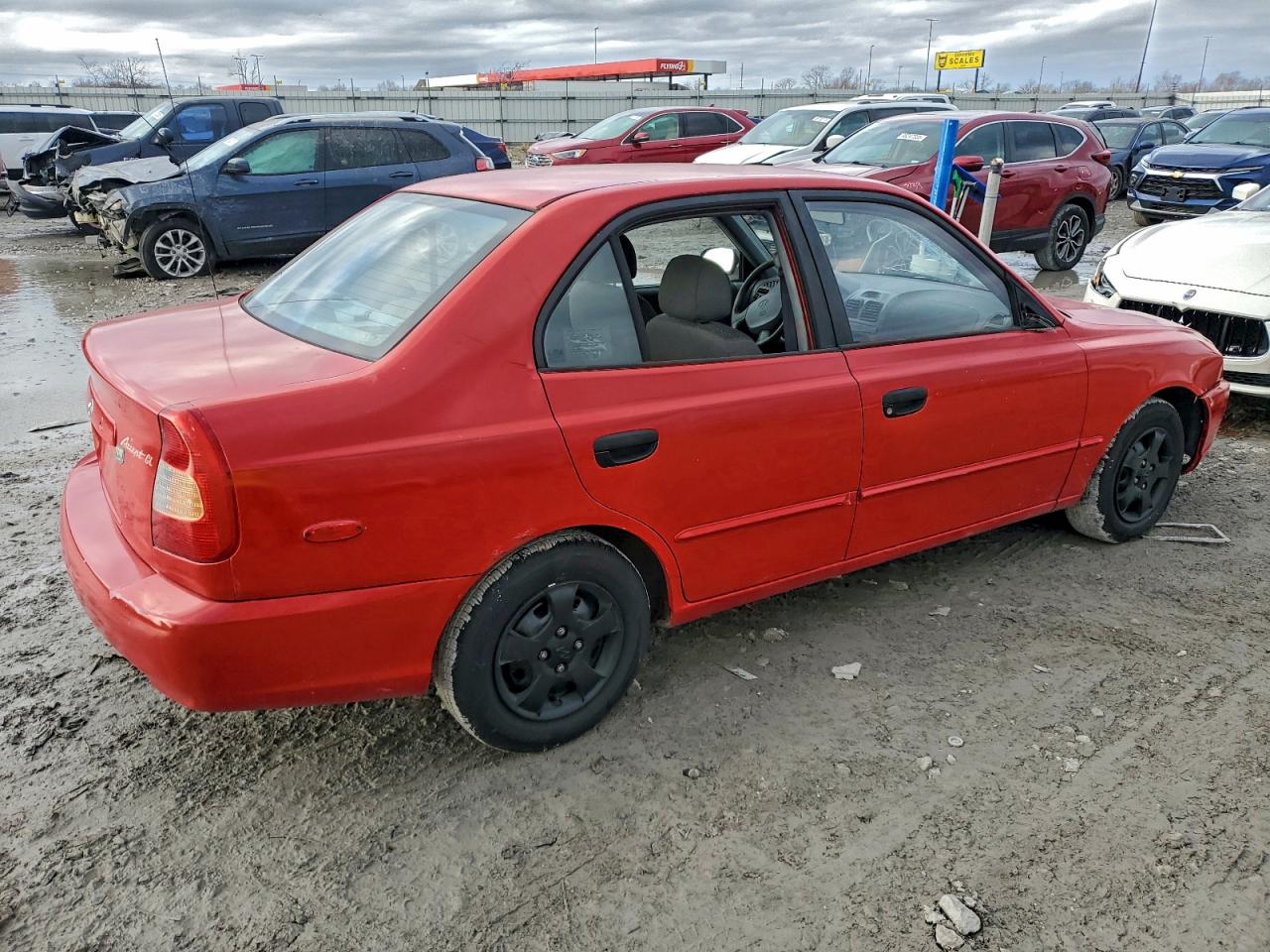 2001 Hyundai Accent Gl Red vin: KMHCG45C31U228941