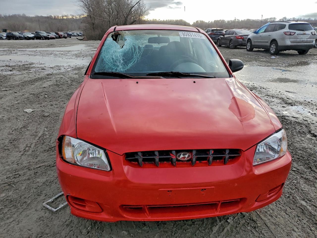 2001 Hyundai Accent Gl Red vin: KMHCG45C31U228941