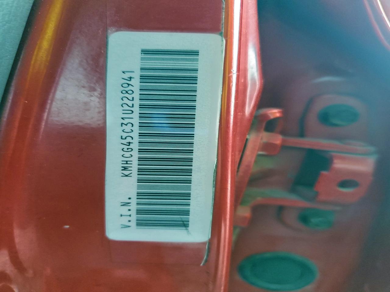 2001 Hyundai Accent Gl Red vin: KMHCG45C31U228941