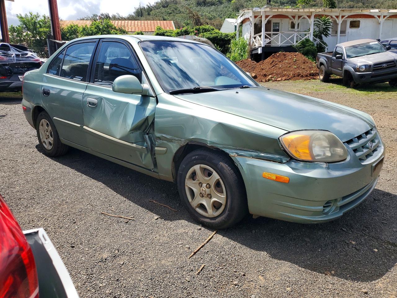 2003 Hyundai Accent Gl Green vin: KMHCG45C33U429984