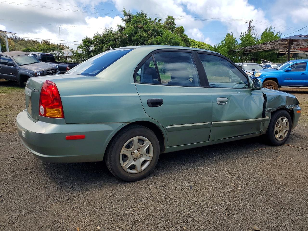2003 Hyundai Accent Gl Green vin: KMHCG45C33U429984