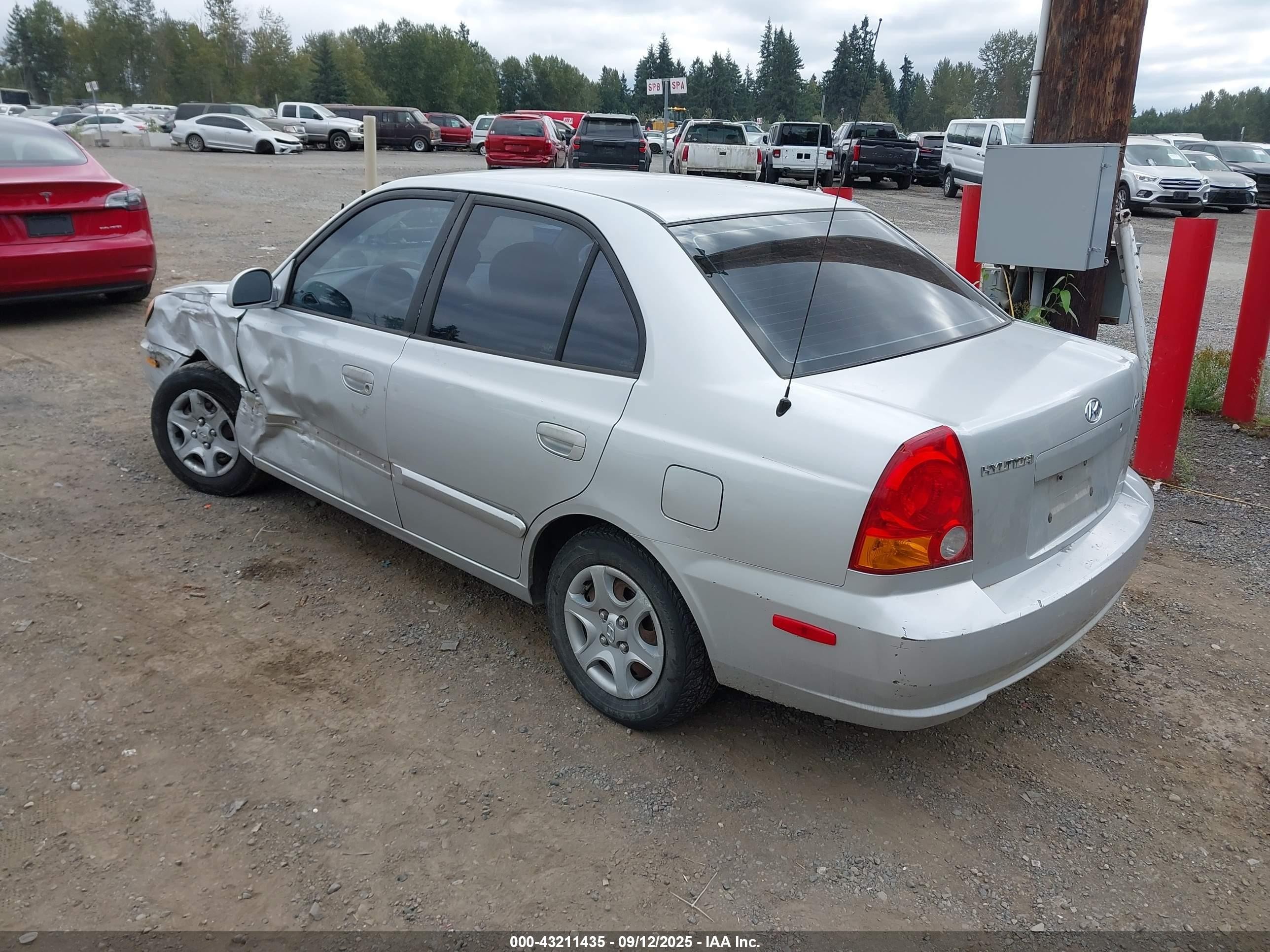 2003 Hyundai Accent Gl Gray vin: KMHCG45C33U472740