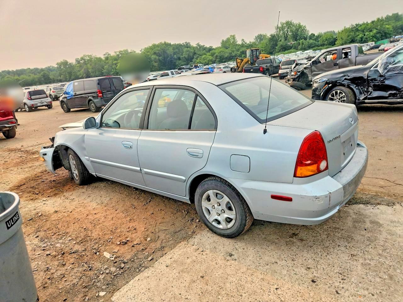 2003 Hyundai Accent Gl Blue vin: KMHCG45C33U497024